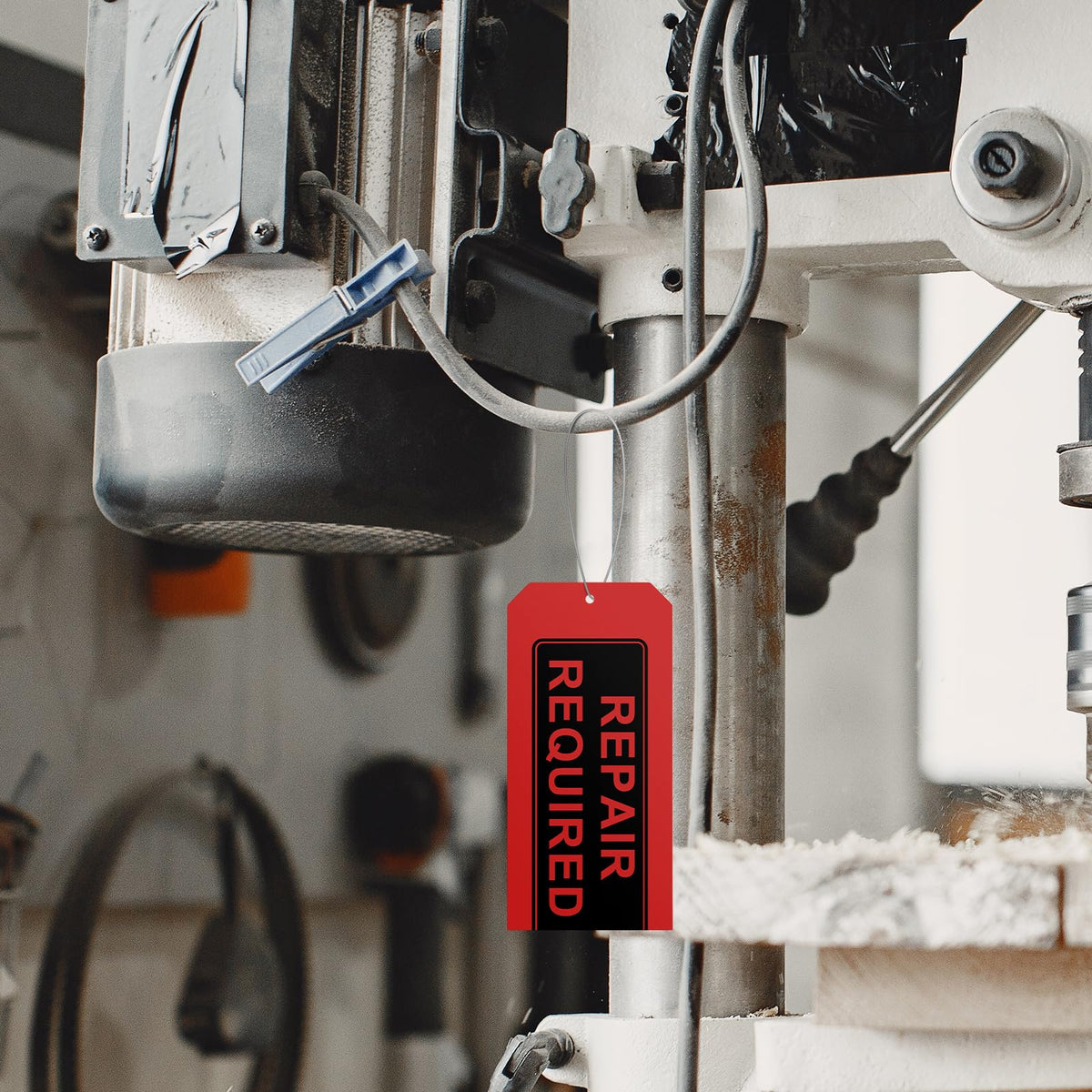 Repair Required Tags with Wires Attached (Pack of 100),Maintenance Repair Label Tags with Wire