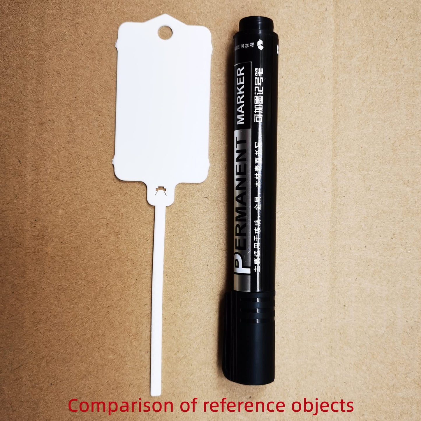 100pcs Reusable Blank Plastic Tags Ties Key Tags 1.45"*2.48" Serrated Tension Sealing Strap with Large Label Plastic Tie Mark Label Waterproof Hang Sign Write on Tag (White, 100pcs) White
