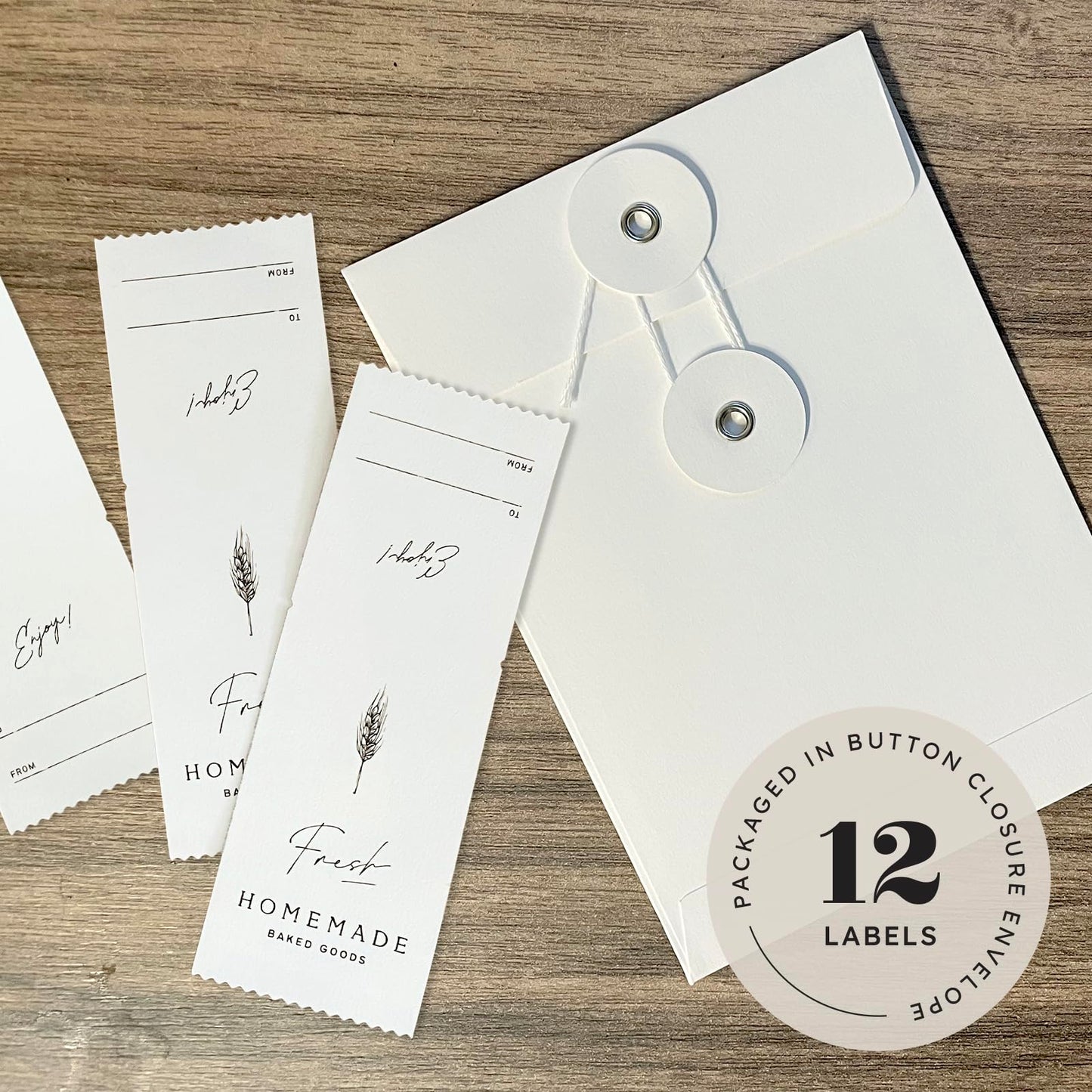 Sticker Labels for Homemade Baked Goods - Personalizable Seals for Homemade Treat Gift, Bread, Cookies, Sour Dough, Cupcake, Favors, Goody Bag Packaging Box