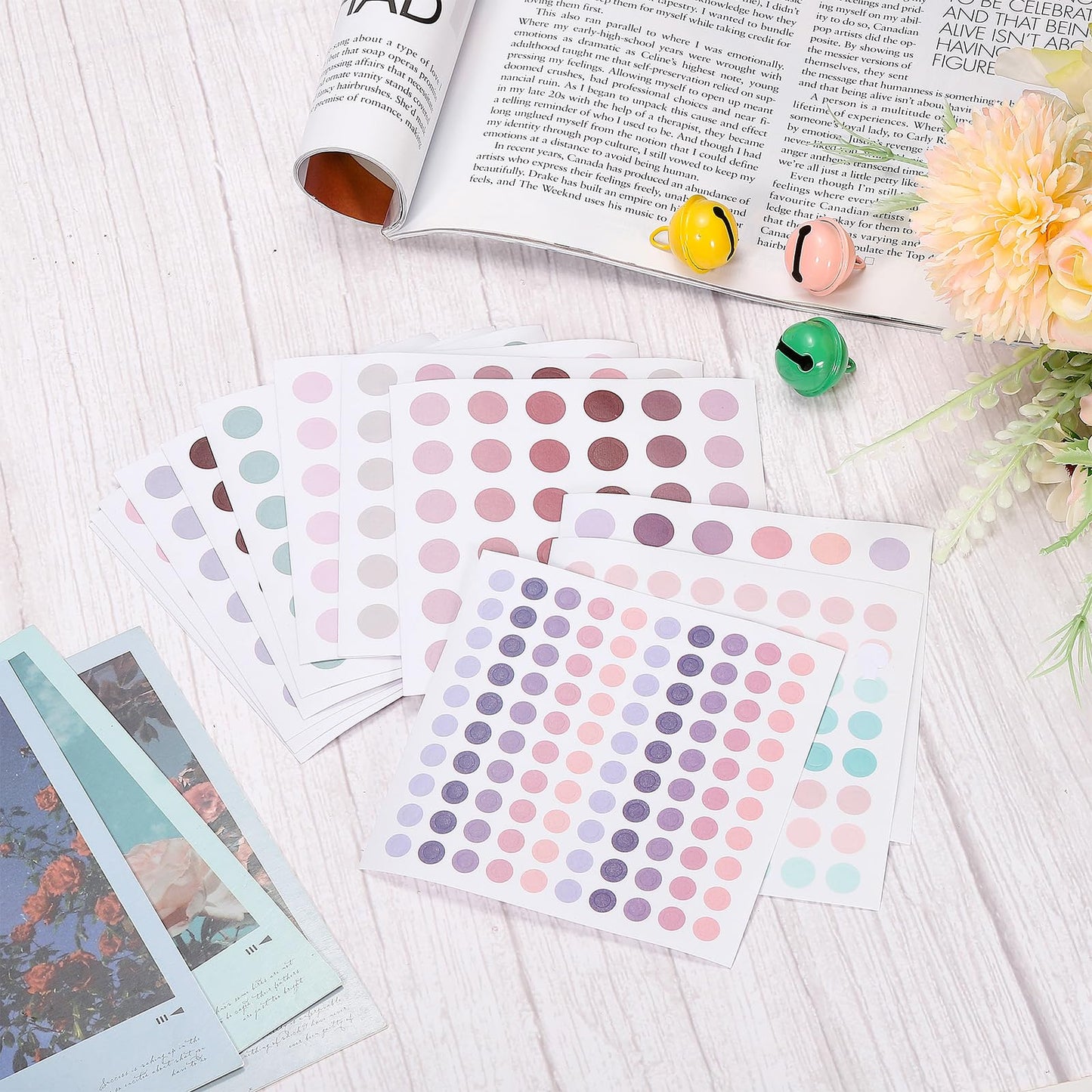 PATIKIL 10000 Dots 4mm Washi Dots Round Labels Colored Coding Sticker Sheet Self-Adhesive for Home Office 10 Colors 100 Each