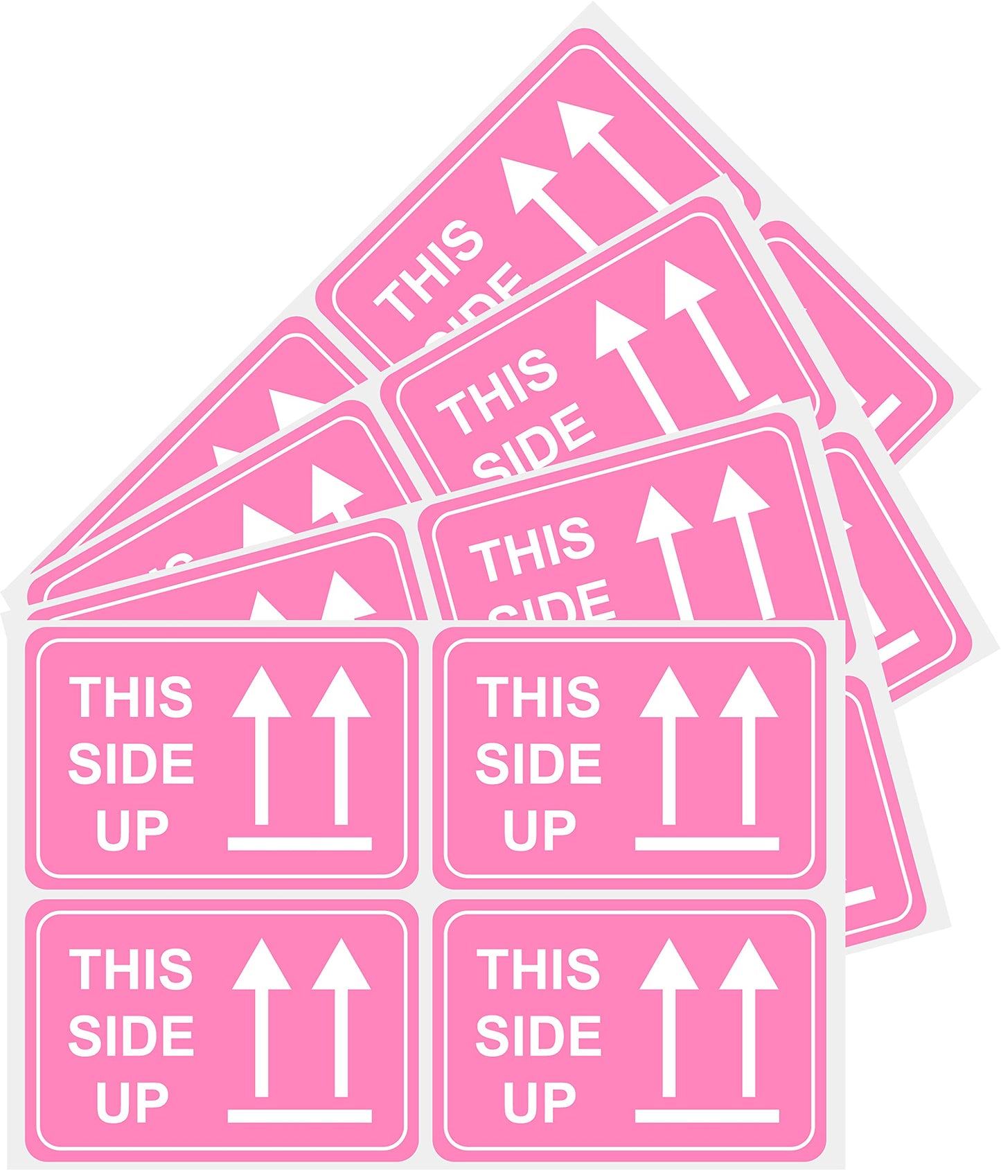 2"x3" 200 PCS Pink This Side Up Labels Stickers Shipping Mailing Cartons Adhesive Labels-Poskornwel