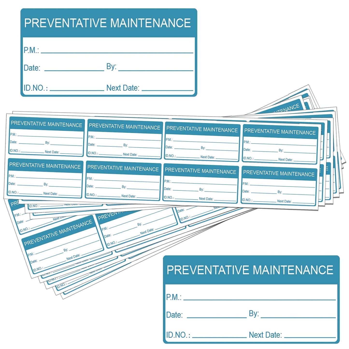 Self Laminating Preventative Maintenance Labels 1 x 2 Inch Inspection Safety Label by Date Next Stickers 180 Pcs Write On Calibration Stickers with Clear Flap Stickers Industrial Adhesive Vinyl Labels Blue