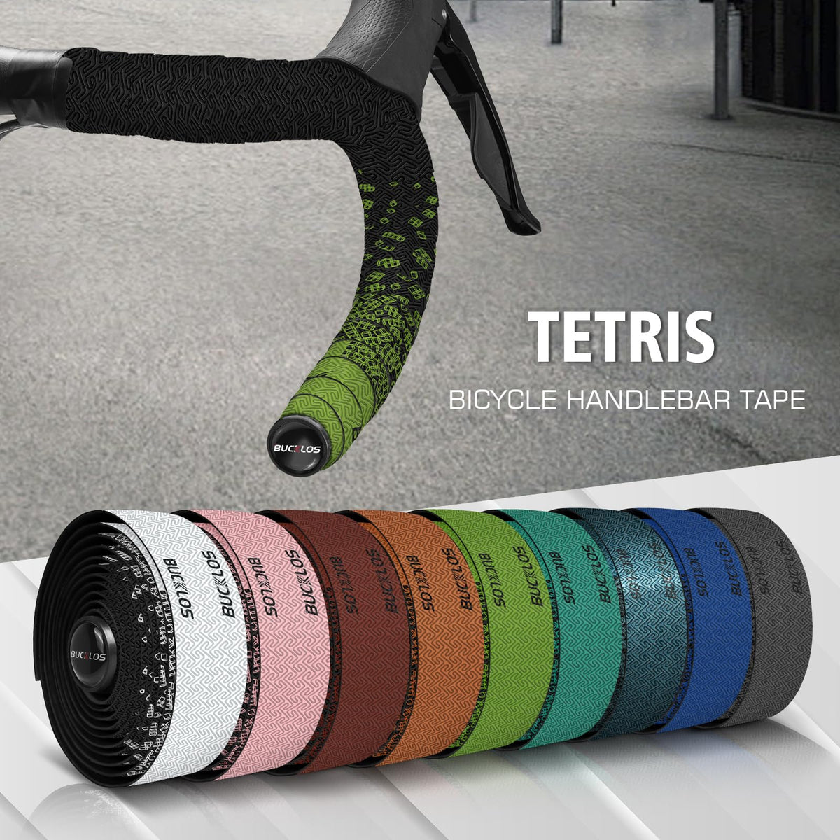 BUCKLOS Bike Handlebar Tape for Road Bike Comfortable Bicycle Handlebar Tape EVA Bike Bar Tape Grip 2 Pcs Bicycle Drop Bar Wraps Green