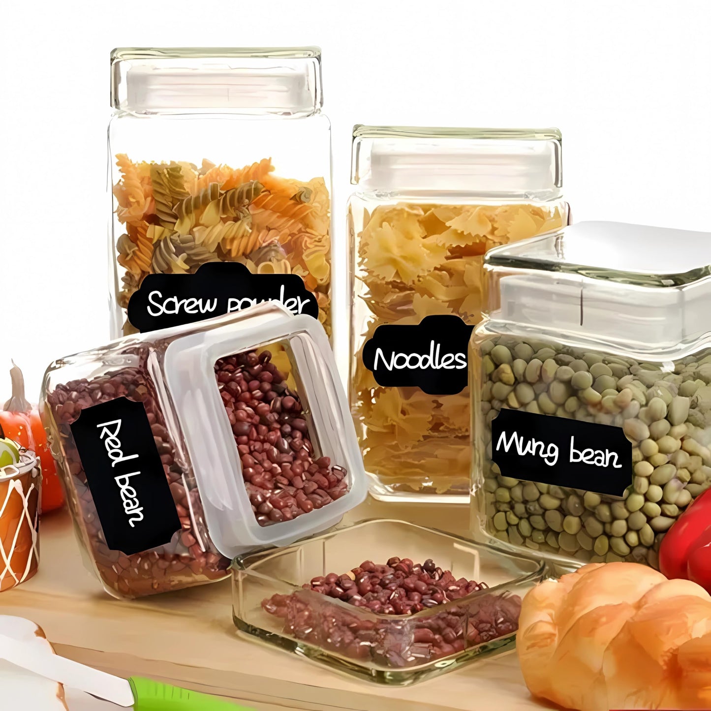 244 Erasable Chalkboard Labels Bulk Includes 2 Chalk Marker,Reusable, Removable,Parties Decoration, Craft Rooms, Weddings, Storage, Marker for Mason Jars, Organize Your Home & Kitchen