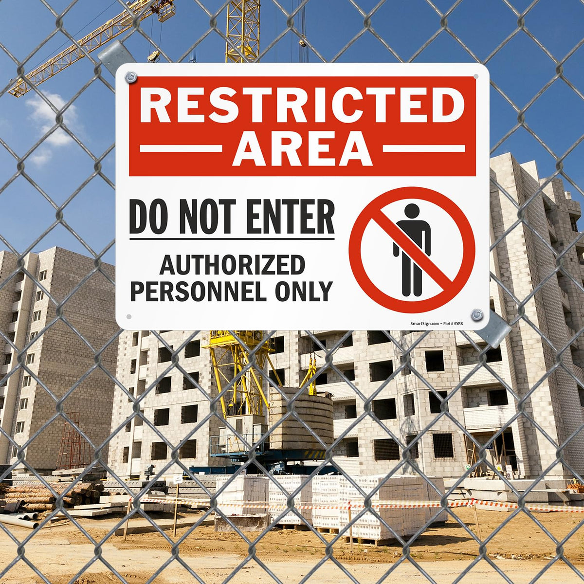 SmartSign 10 x 14 inch “Restricted Area - Do Not Enter, Authorized Personnel Only” OSHA Metal Sign, 40 mil Laminated Rustproof Aluminum, Red, Black and White, Made in USA 10" x 14" - Aluminum