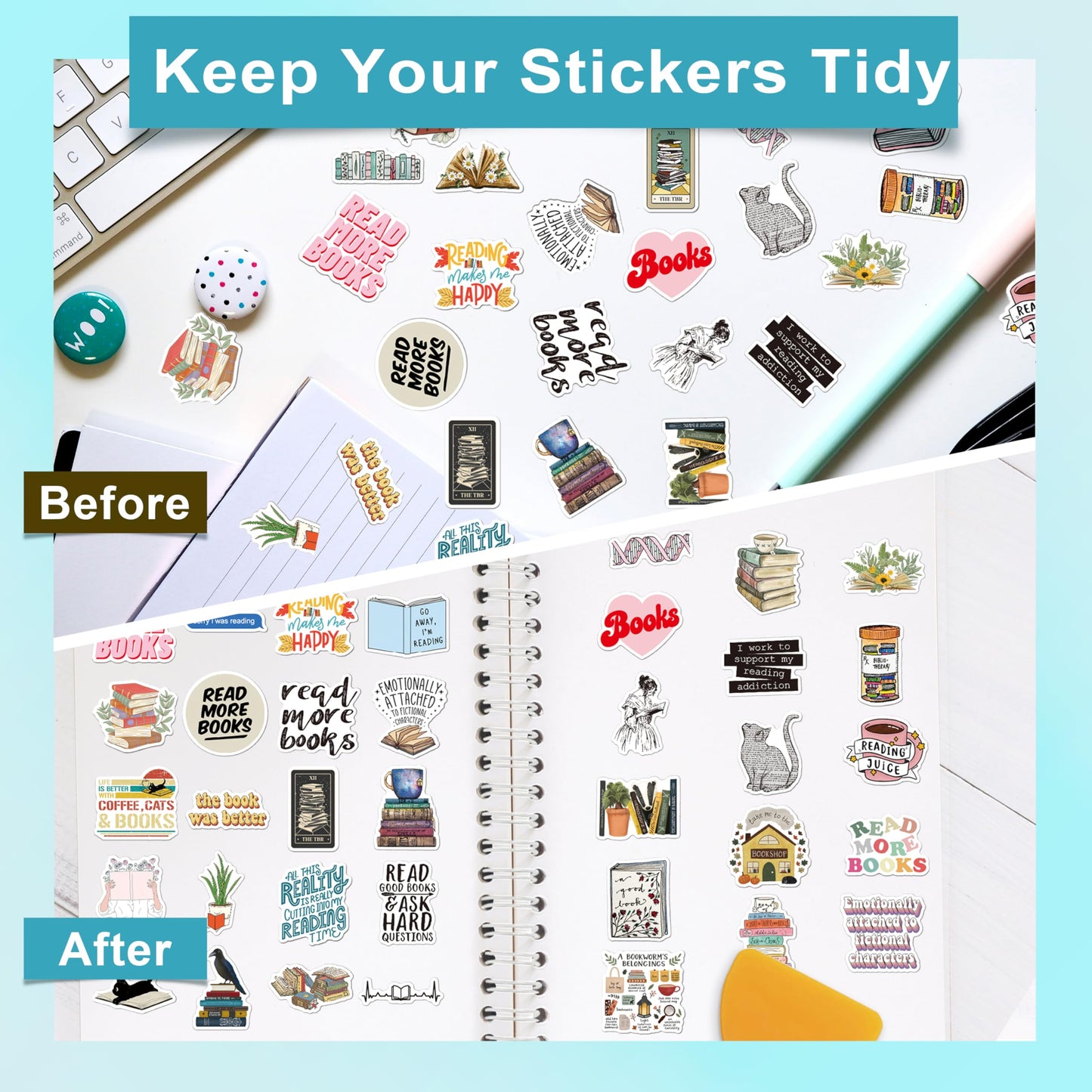 1 Pack Sticker Book, Reusable Sticker Book with Plastic Spatula, A5 Blank Sticker Book Collecting Album Sticker Collecting Book for Sticker Organizer Collecting Storage (Galaxy Aurora - Pale Pink) Galaxy Aurora - Pale Pink