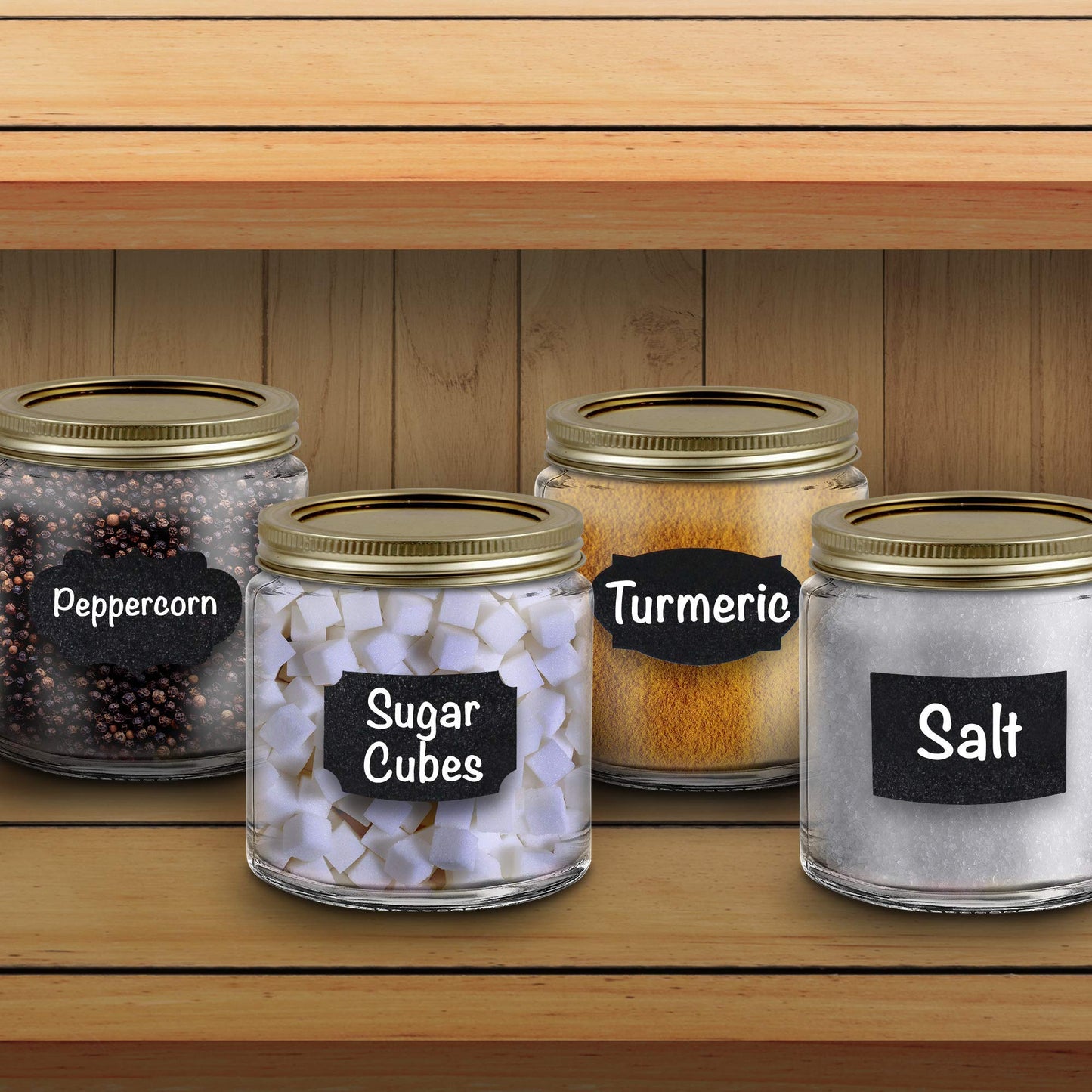 ArtCreativity Pack of 120 Chalkboard Labels for Buckets with a Liquid Chalk Marker, Waterproof and Erasable Stickers in Assorted Designs, Reusable Chalk Board Labels for Jars and Art & Craft Supplies