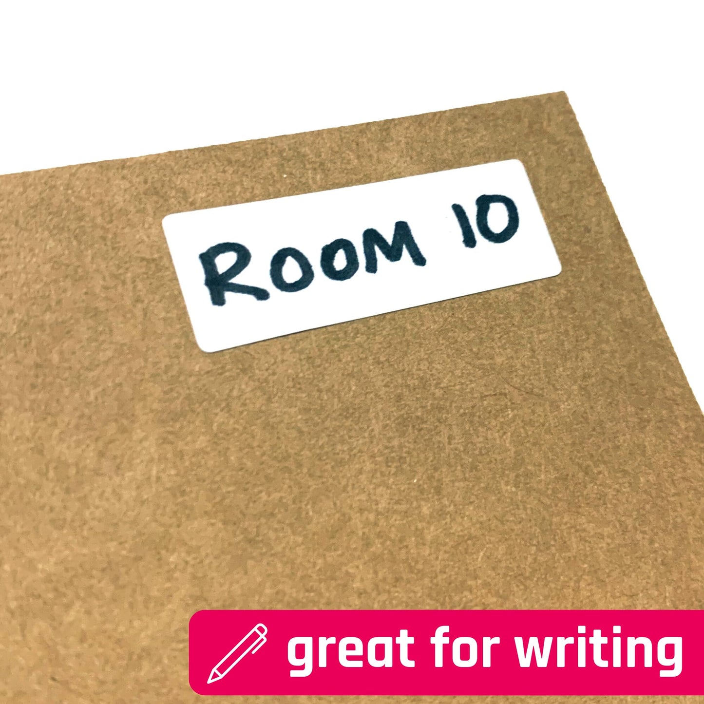 500 Pack, 1.5" x 0.75" - Blank White Labels Stickers to Write On, Stick On Adhesive Sticky Labels 500 Pieces