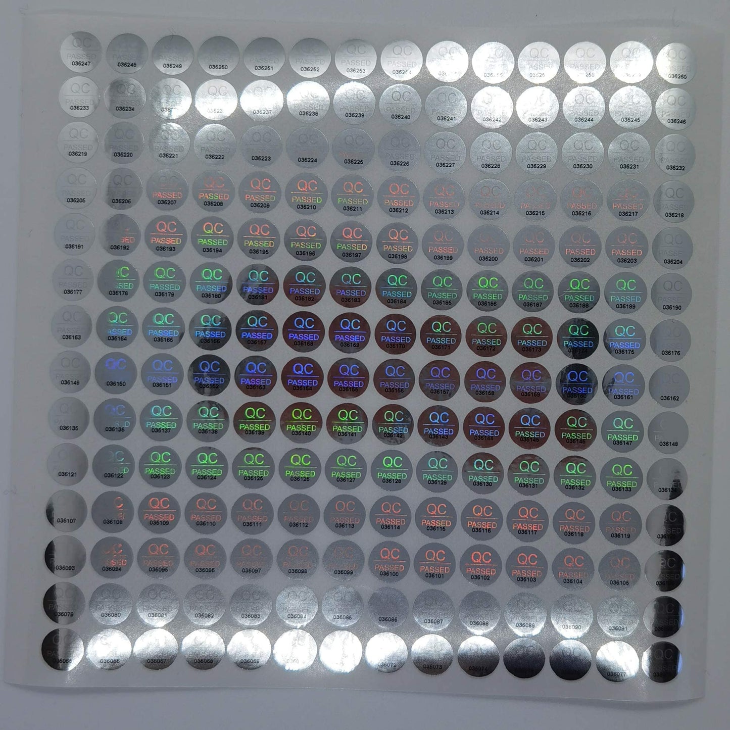 1100pcs 0.39 inch QC Passed Tamper Proof Stickers Silver High Security Tamper Evident Warranty Void Hologram Labels w/Unique Sequential Serial Numbering Silve 1100pcs