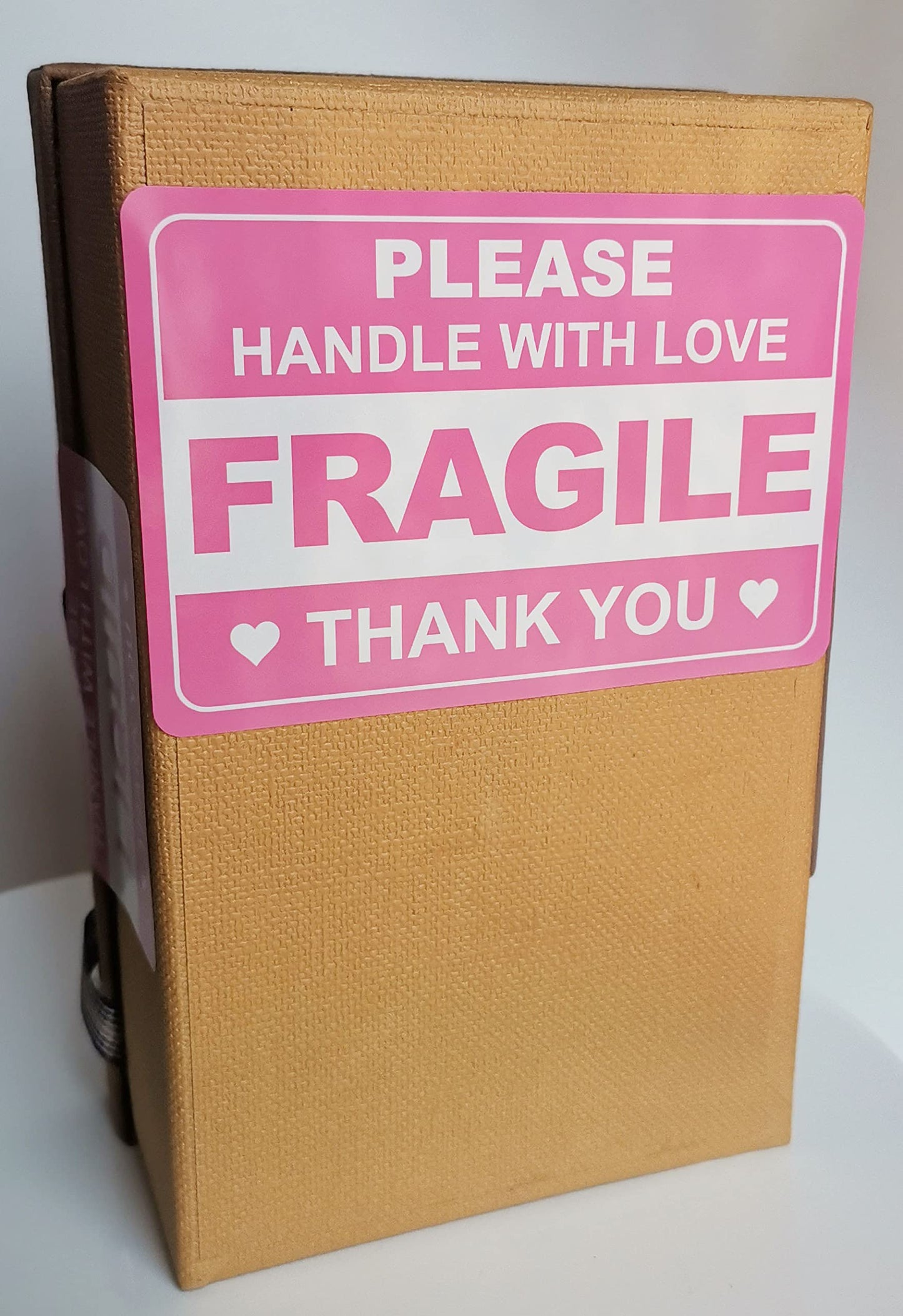 3x4.5 100 PCS Pink Fragile Handle with Love Labels Thank You Stickers Shipping Mailing Cartons Envelops Adhesive Labels-Poskornwel