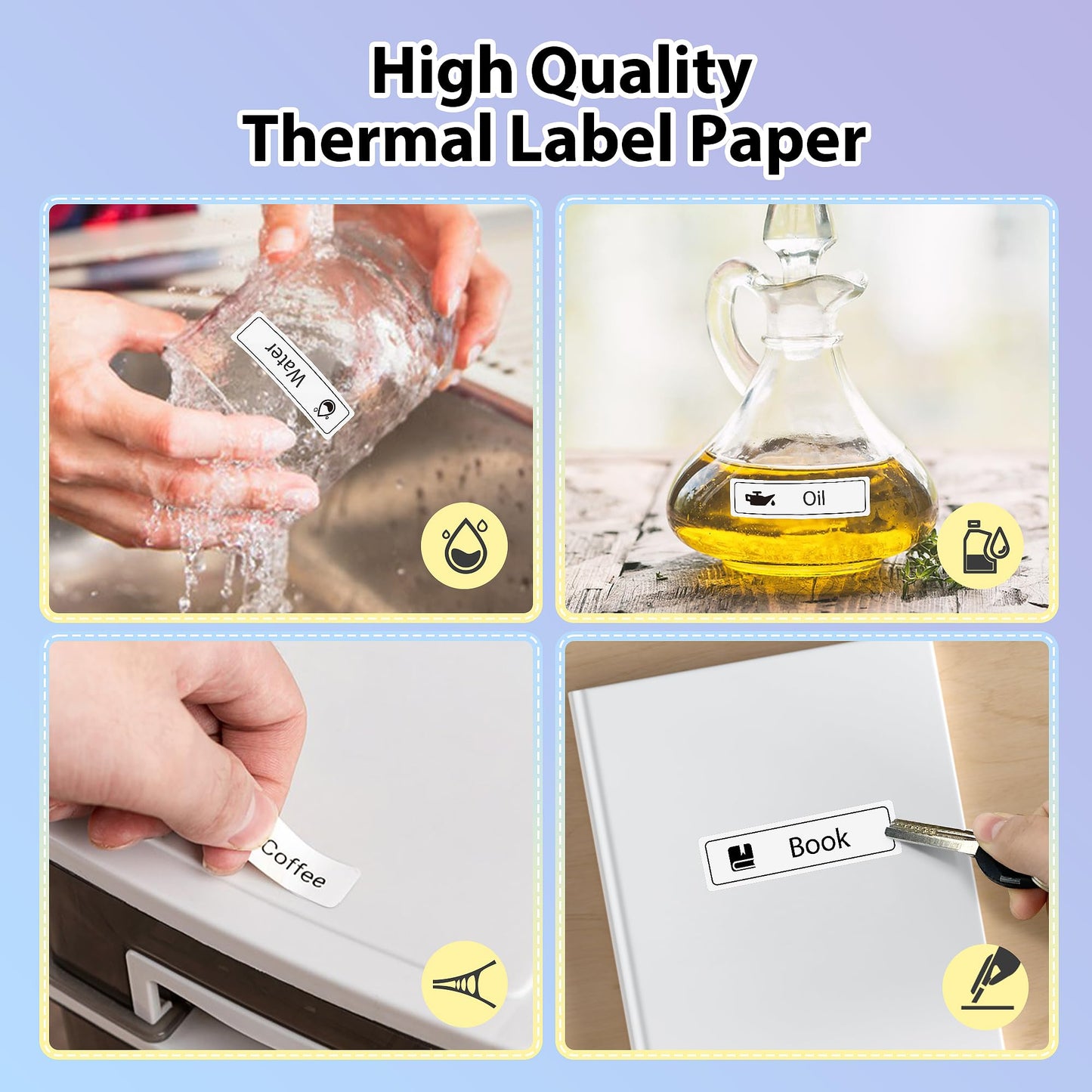 P21 Label Maker Tape Black on White 14x40mm (0.55"x1.57"), Adapted NELKO P21 Label Printer Paper Standard Laminated 180 Labels/Roll, White Label Tape Use for Office, School and Home 0.55"x1.57"(14mmx40mm)-1 Roll