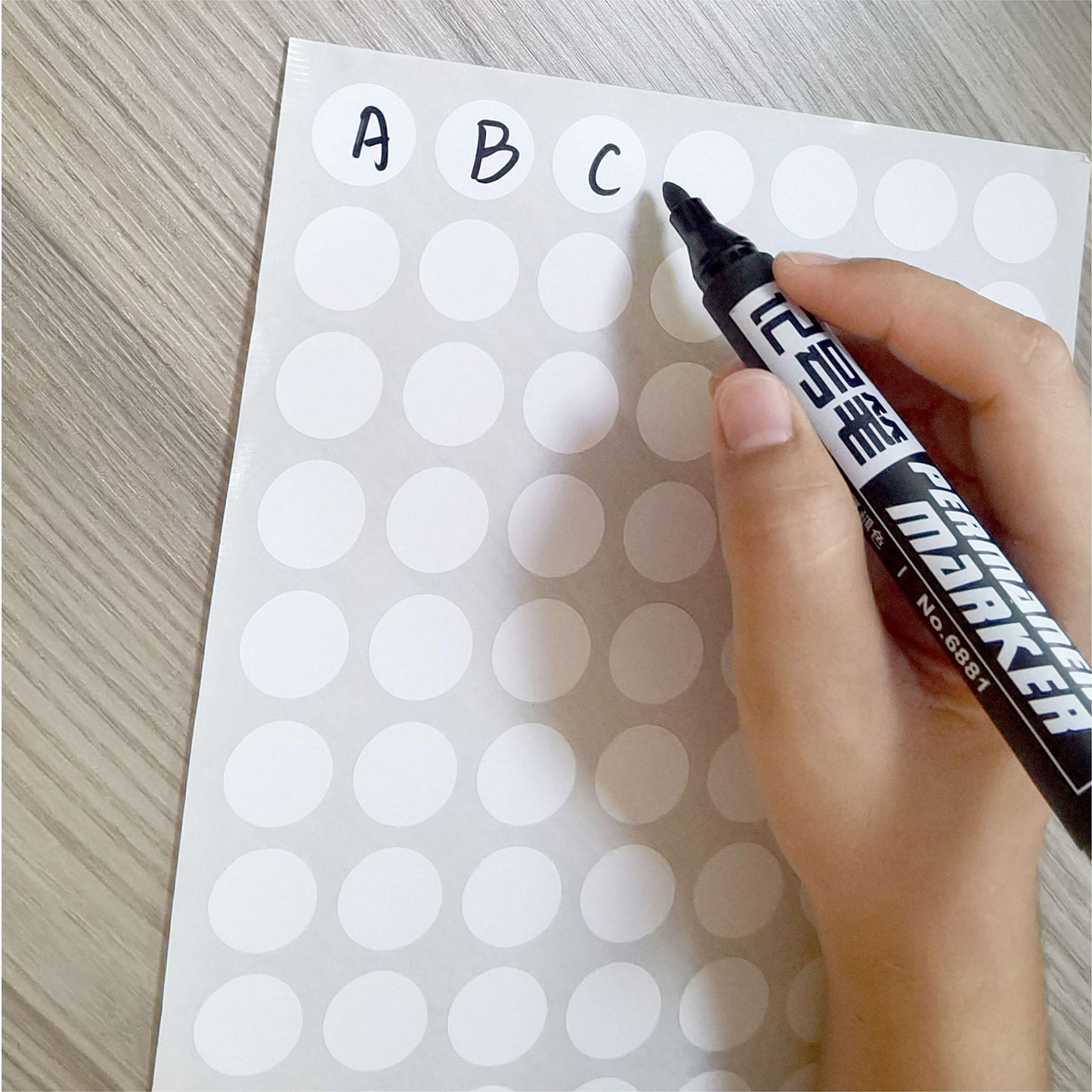 PARLAIM 1050 PCS 3/4 Inch White Circle Stickers, 15 Sheets, 0.75" Round Color Coding Dot Sticker Labels