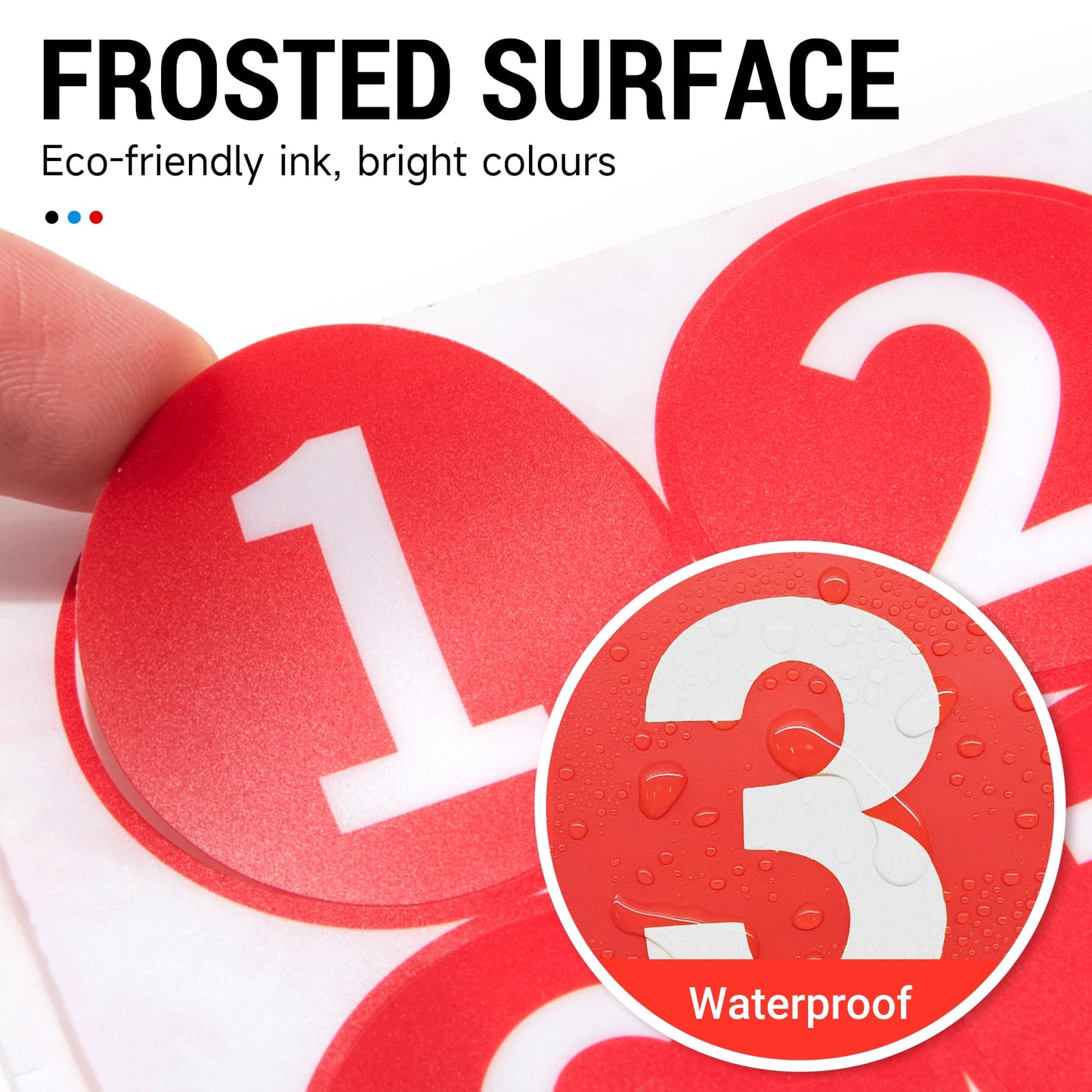 2 Sheets 1-10 Vinyl Numbered Stickers, 1.2 in Self Adhesive Waterproof Number Stickers, Consecutive Thick Number Lable Decals for Factory Machinery, Fitness Equipment, Inventory, Storage,Lockers Red(1-10 2sheets) 1.2IN