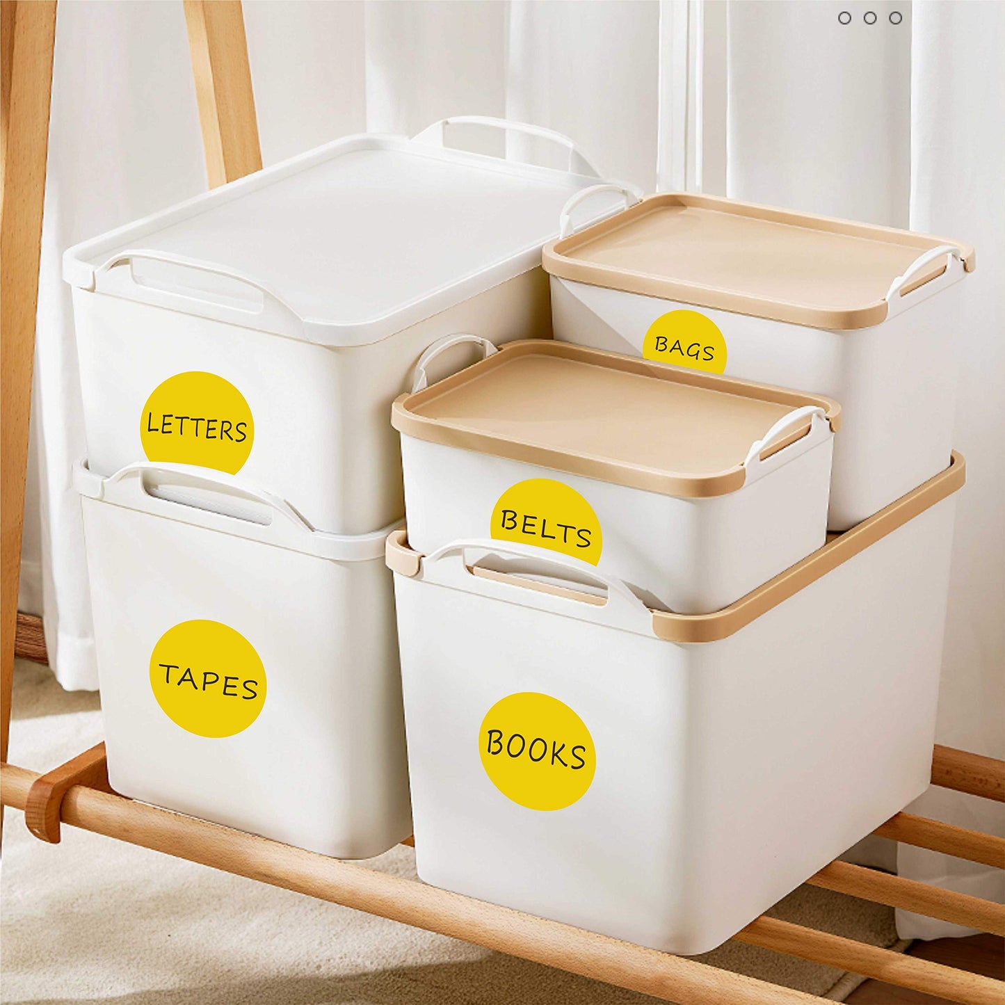 PARLAIM 3 Inch Round Permanent Adhesive Color-Code Dot Stickers,500 per Roll dots Label Dispenser Box,Iventory Circle Stickers (Yellow) Yellow 1 Roll-500 Pack
