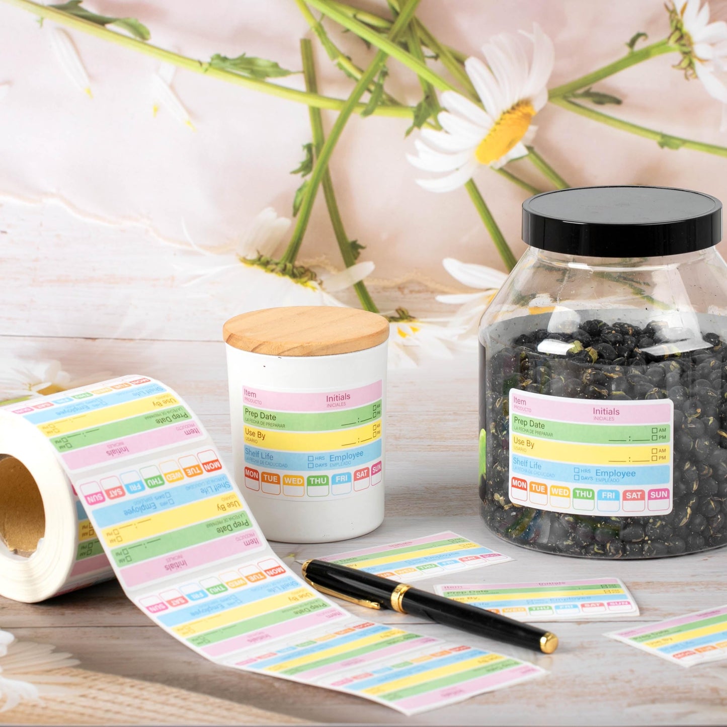 480Pcs Food Rotation Labels for Restaurant Self-Adhesive Removable Expiration Date Stickers for Reusable Containers Kitchen Supplies 3 X 2inch Multicolor