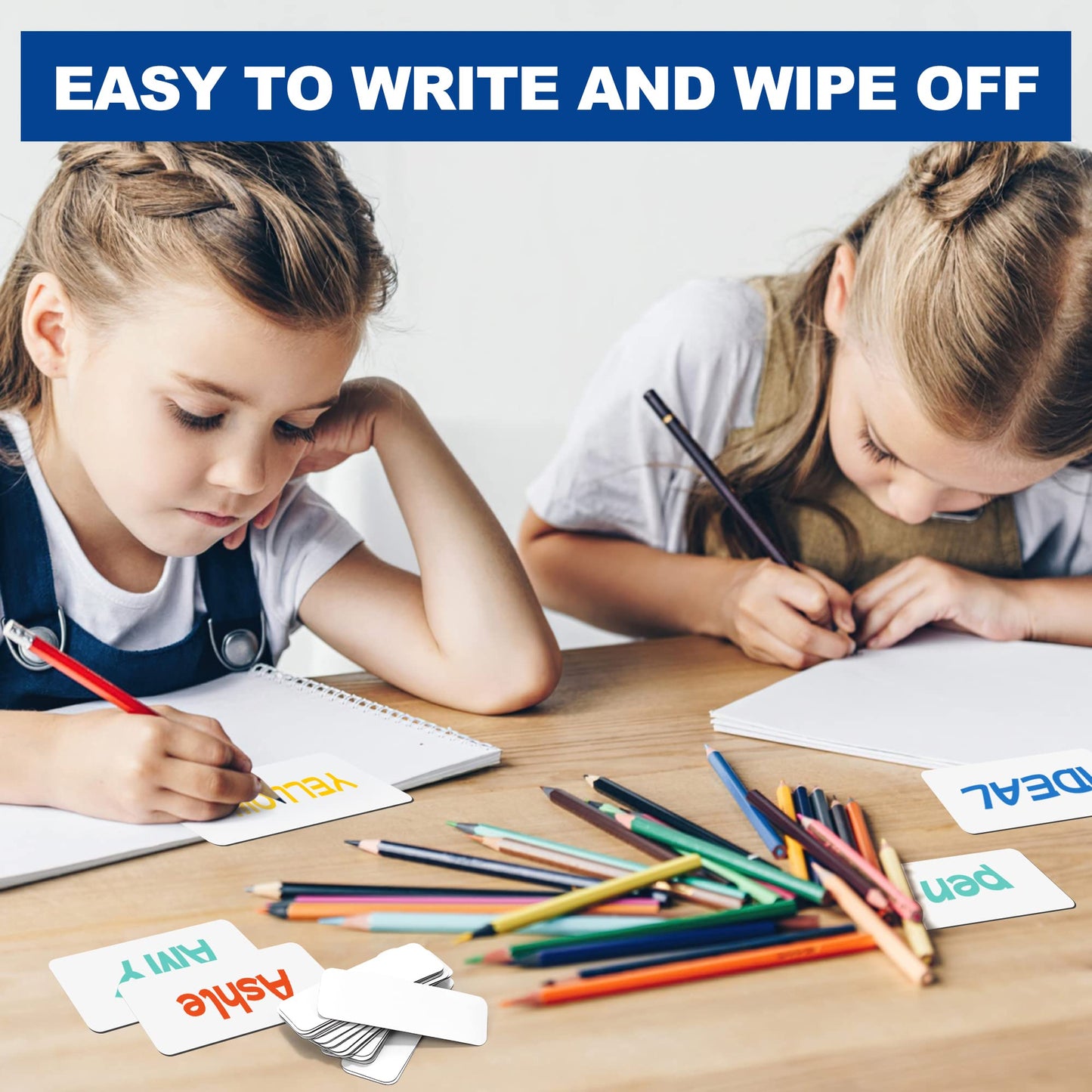 Rammos Dry Erase Magnetic Labels - 15 Pack, 4.8 x 3.2 inch, Waterproof White Magnet Labels for Whiteboards, School, Office and Home 4.8*3.2 inch