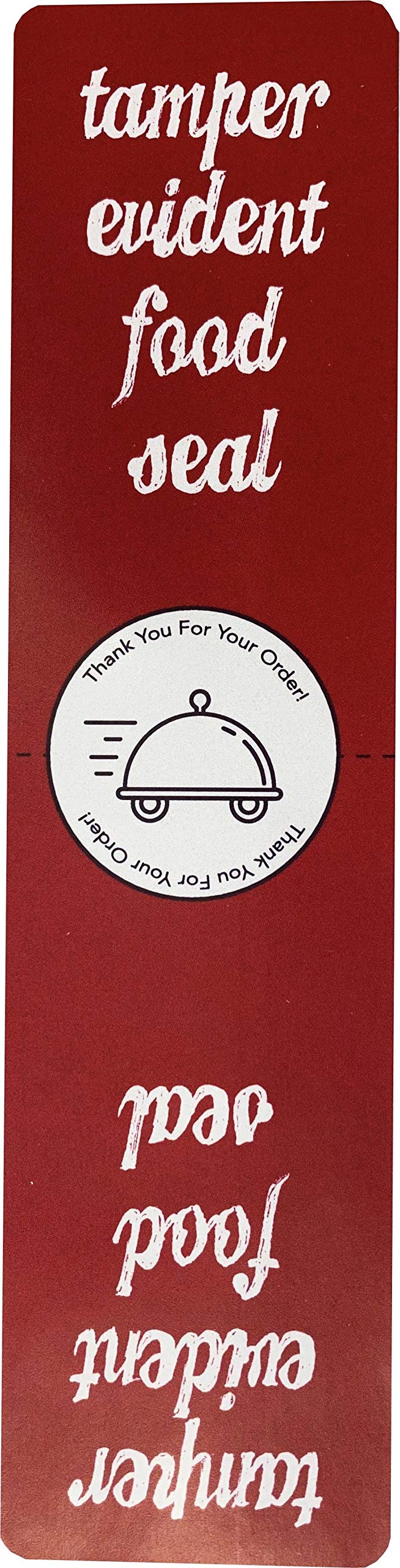 500 Red Tamper-Evident Food Seal Stickers, Labels for Food Containers 1.5 x 6 Inches, Writable Tamper Proof Stickers, Tamper Evident Tape - Ideal for Secure Food Delivery 500