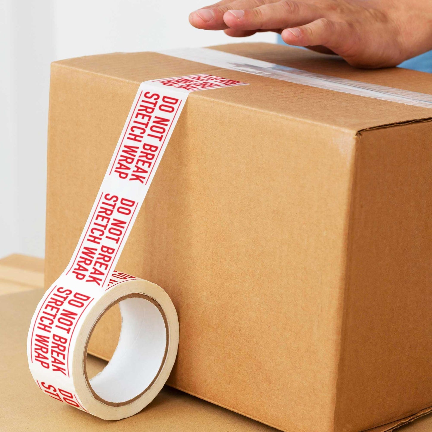 Warning Label Tape for Shipping, Caution Packaging Tape Roll for Parcel, Package, Cardboard, Boxes, HotMelt Sealing Packing Printing Tape 2" x 110 Yard (per roll) (DO NOT Break) DO NOT BREAK