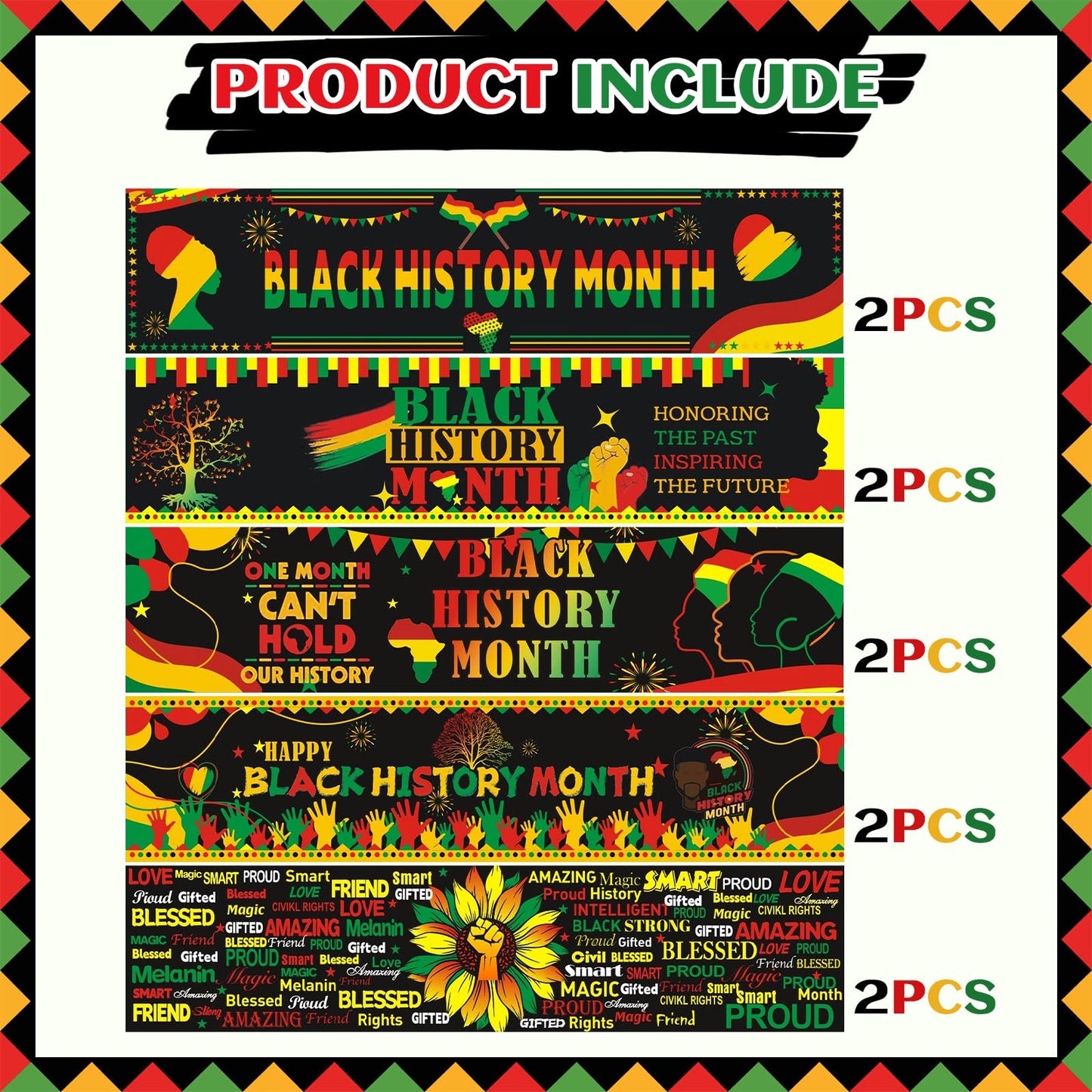 100Pcs Black History Month Decorations Water Bottle Labels Black History Month Stickers for Freedom Day African American Celebration Patriotic Festival Party Supplies
