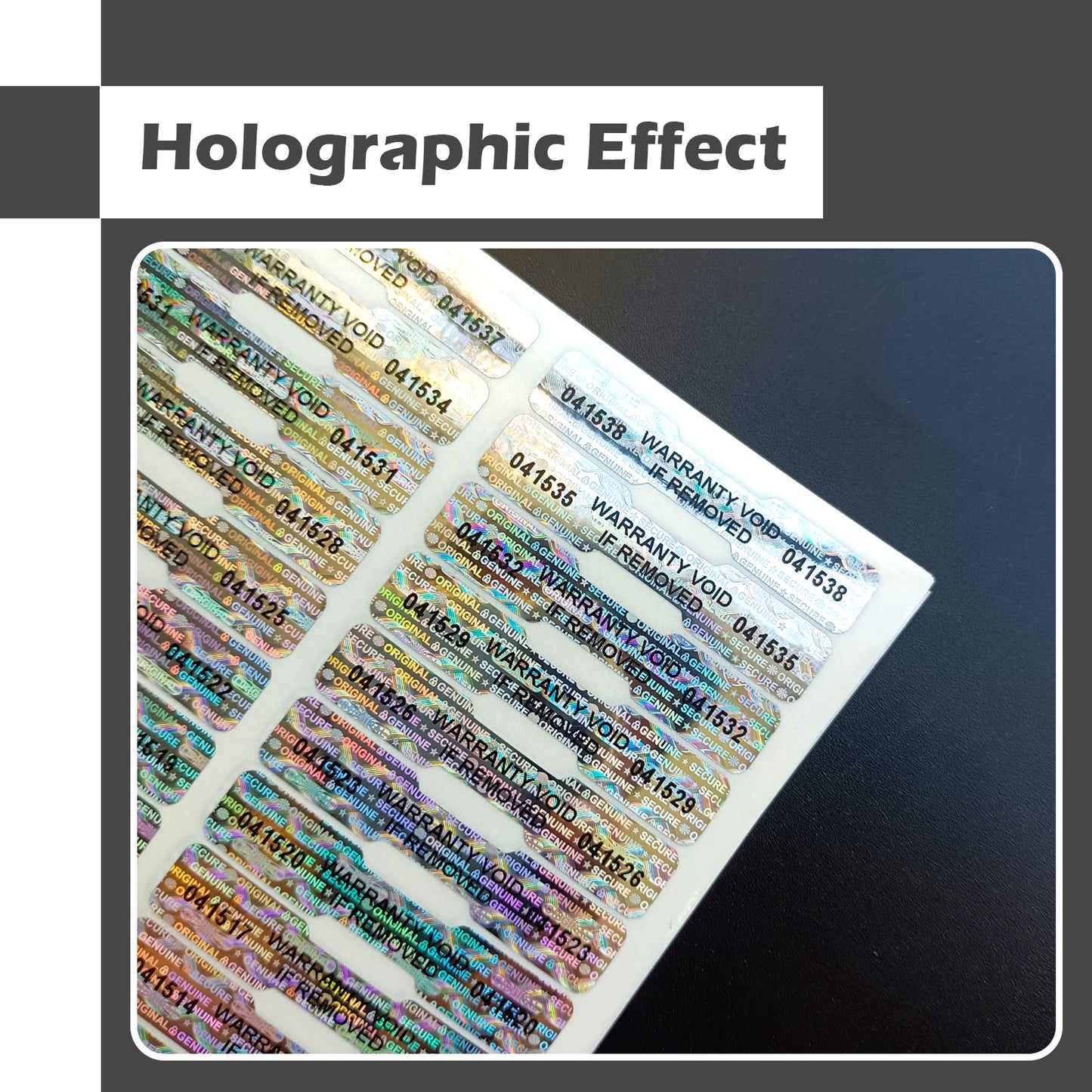 360pcs Tamper Proof Hologram Stickers Bone Shape Genuine Warranty Void Seal High Security Labels Tamper evident Seal(2x0.4 inch)