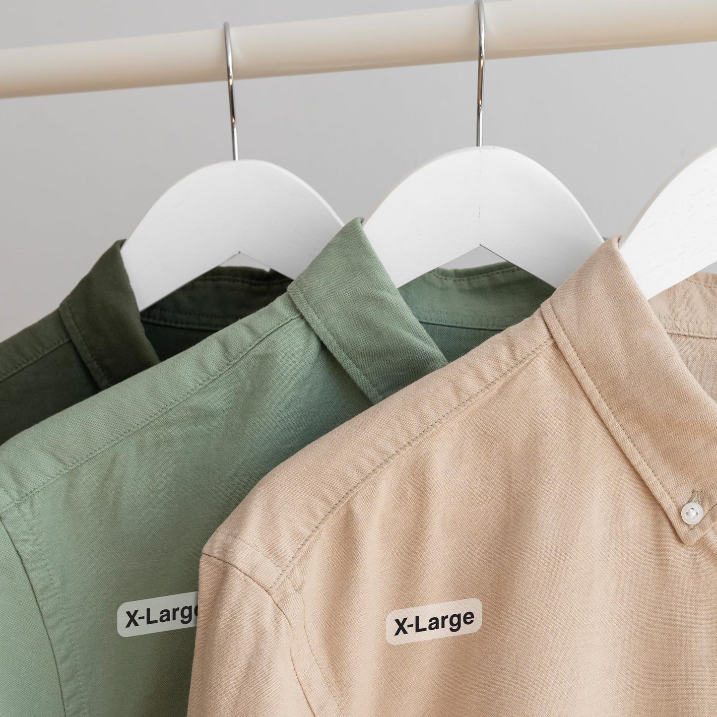 2500pcs XL Clothing Size Labels, 1" x 0.35" Labels, X-Large, 2500 Labels/Roll, Clear Clothing Size Sticker Labels for Shirts, Pants, Accessories, Retail Clothing