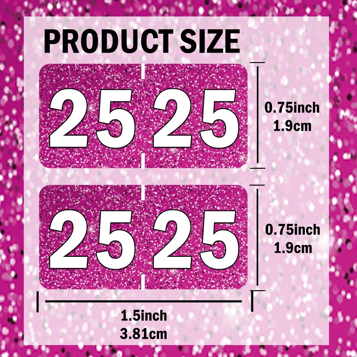 2025 Year Stickers Color Coding 3/4" x 1 1/2" File Folder 25 Year Label Coded Colored Year Stickers for End Tab File Folder Organization Office Supplies 500 Pcs (Pink) Pink