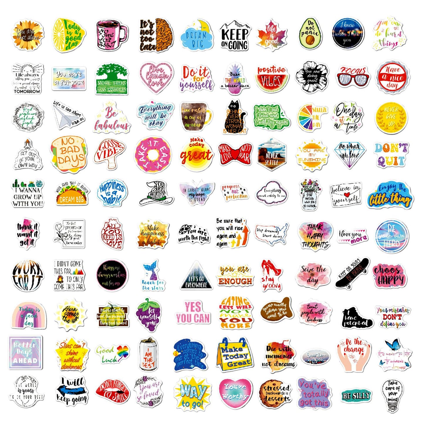 Andiker 200 PCS Motivational Label Sticker, Inspirational Quote Stickers in Classroom Motivational Label Sticker Scrapbooking for Bottles Book Laptop