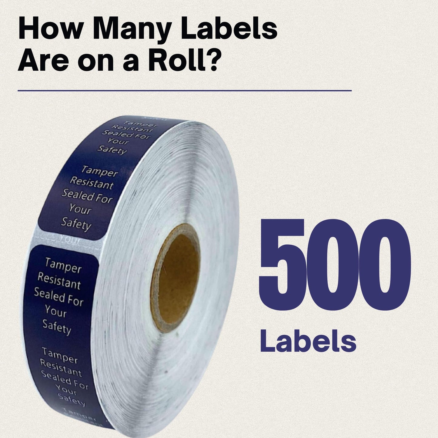 Tamper Evident Tape | Sealed for Your Safety | 500 Tamper Proof Stickers | Seal Tape to Help Increase Security During Delivery Stickers |(0.75 x 3.5 in) Navy Blue Safe Food Seal Tamper-evident