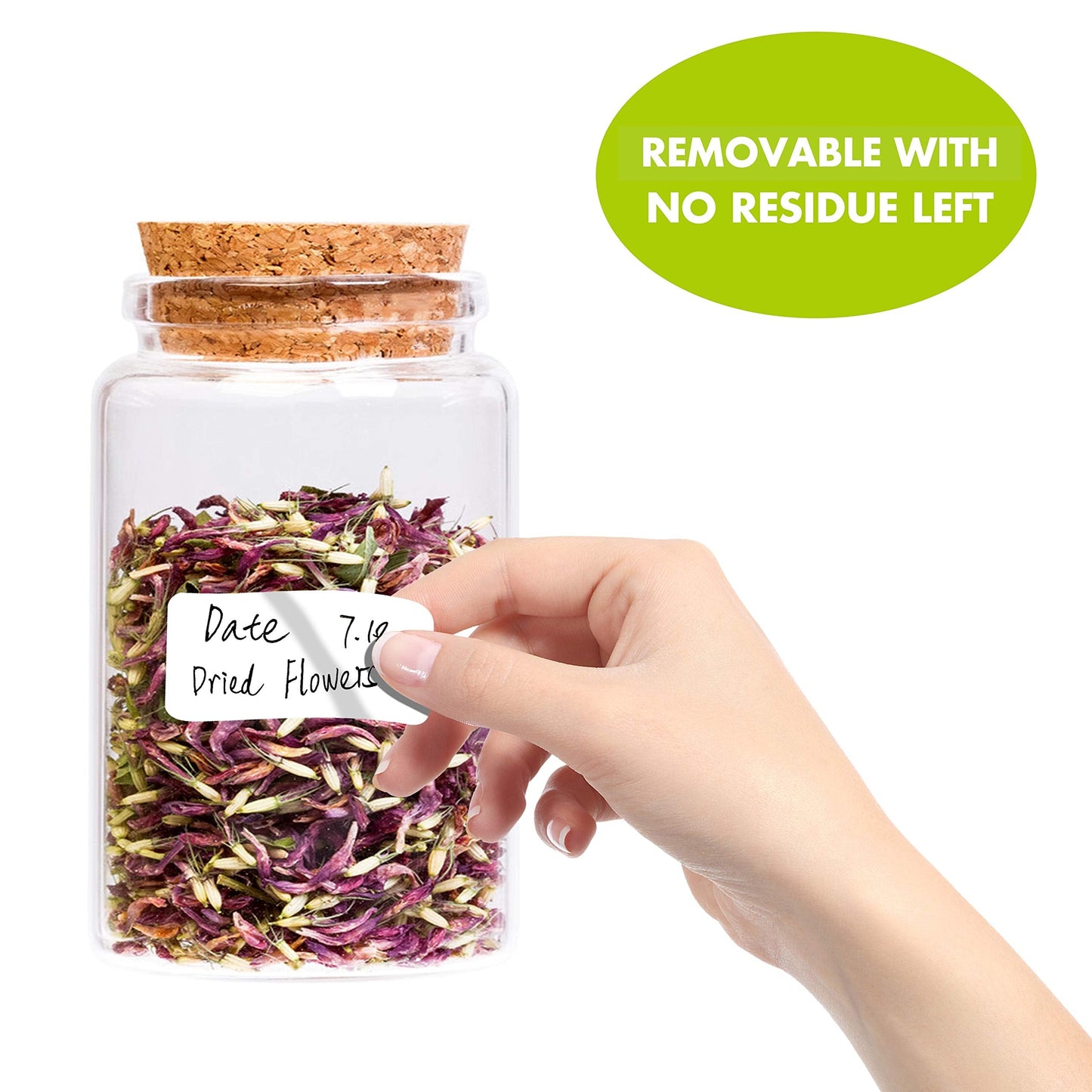 1000 Blank Removable Freezer Labels Water Oil Resistant with Perforation Line for Food Containers Jars Pantry Organization (Each Measures 1” x 2”) 1000-blank 1” x 2”