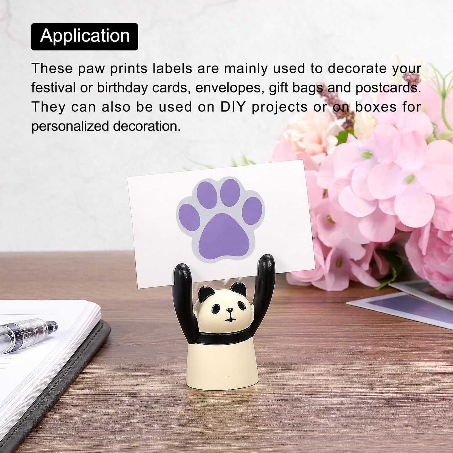 MECCANIXITY Adhesive Label Stickers Purple 600Pcs Paw Prints Stickers 1.5inch Dog Paw Bear Paw Stickers for Children Teacher Fit Crafts Party