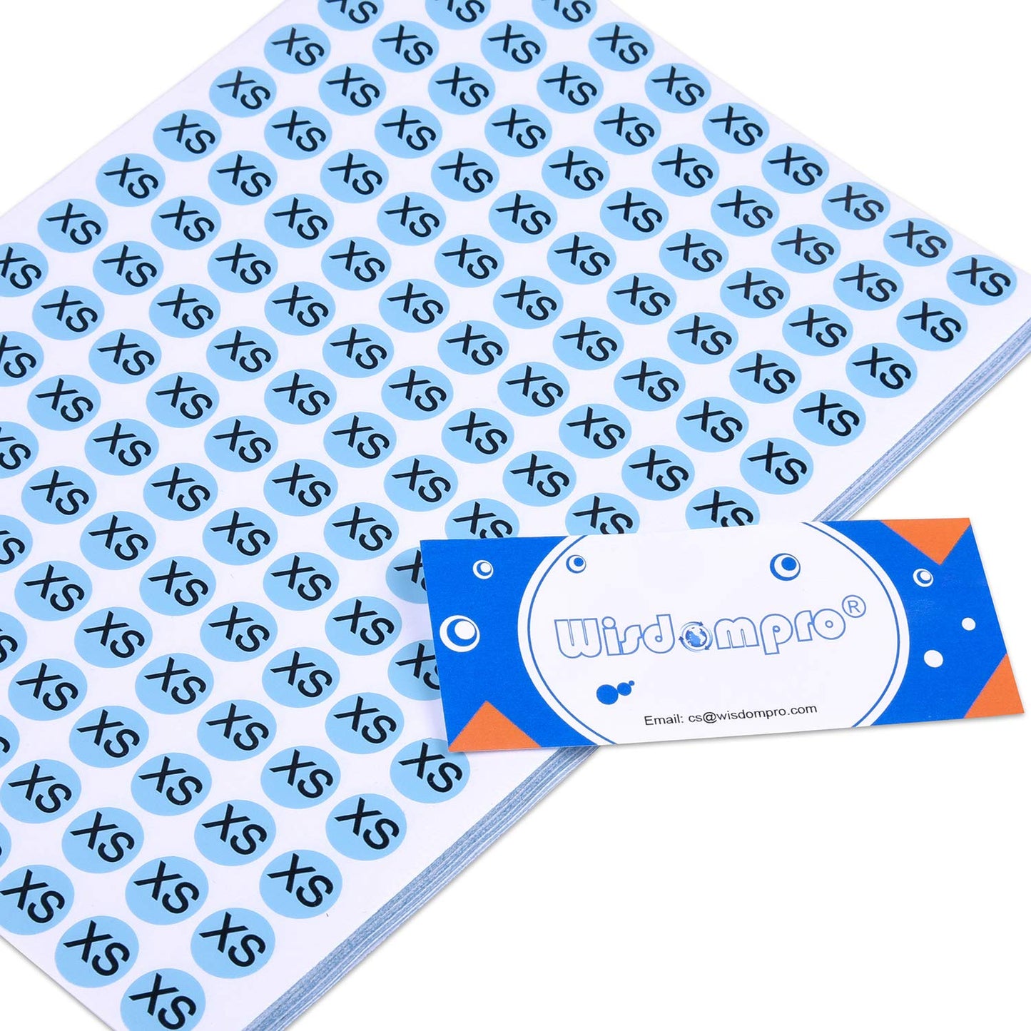 Wisdompro 4200 PCS Clothing Size Stickers, 1/2 inch Round Self Adhesive Apparel Size Labels Stickers for Clothing T Shirt Trousers Skirt Retail, 7 Sizes (XS, S, M, L, XL, XXL, XXXL)