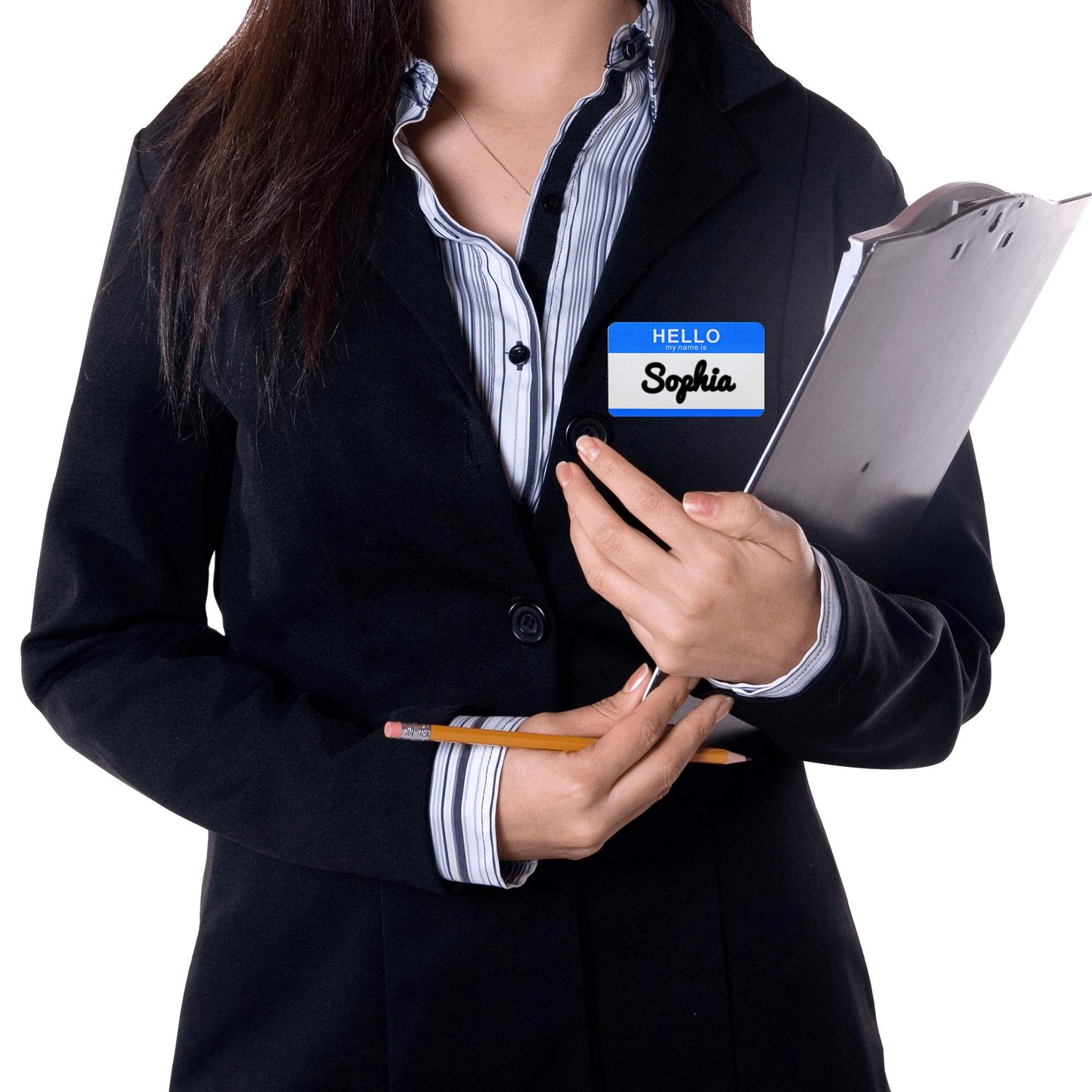 Hello My Name is Stickers Identification Badges Name Badge Label - Peel and Stick for School, Home & Office – 50 Stickers