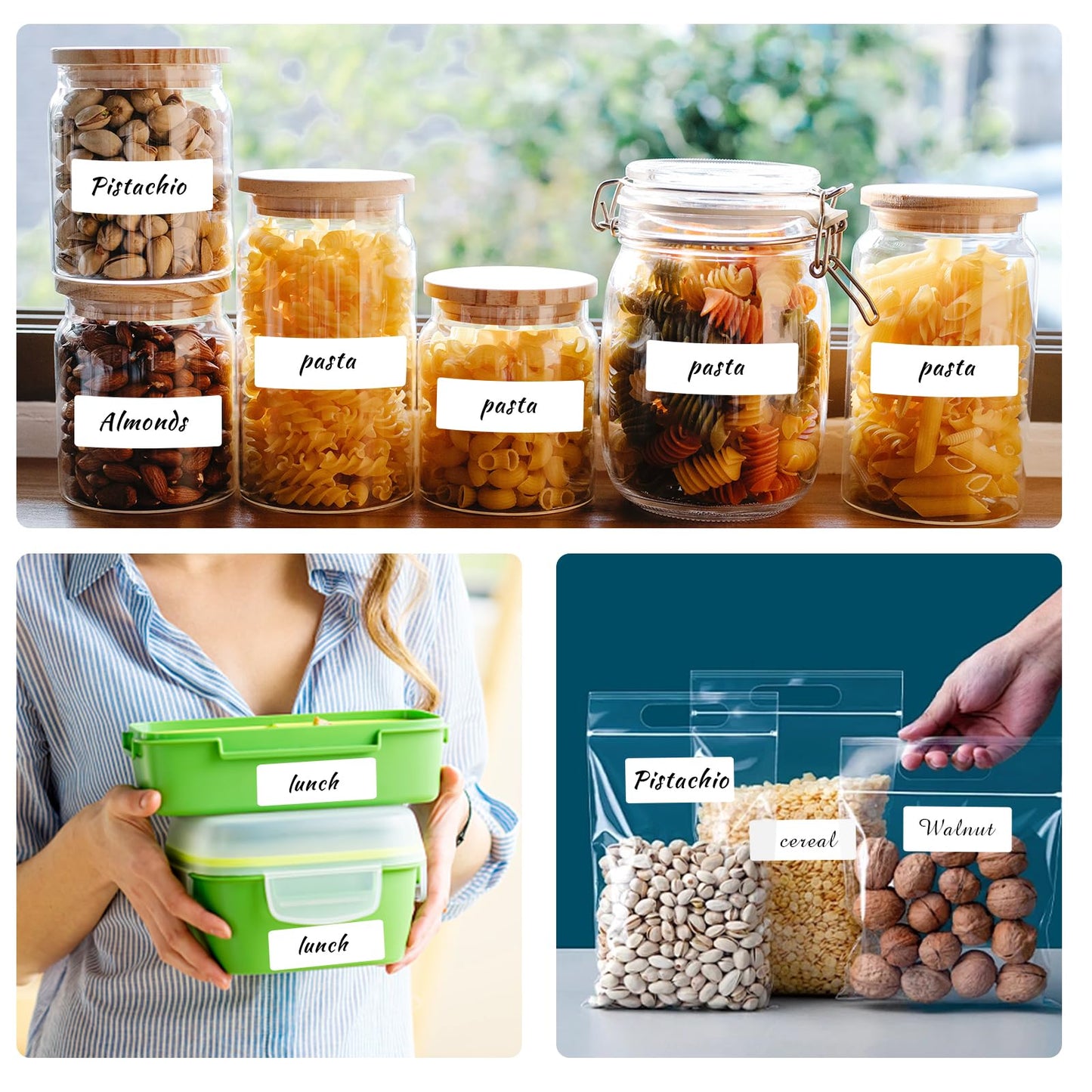 Removable Freezer Labels, Date Label 1x3 Inch Food Storage Stickers, Waterproof Oil Resistant Easy Clean Leaves no Residue 250 Total Per Roll,2 Rolls White 1×3 inch-2 rolls