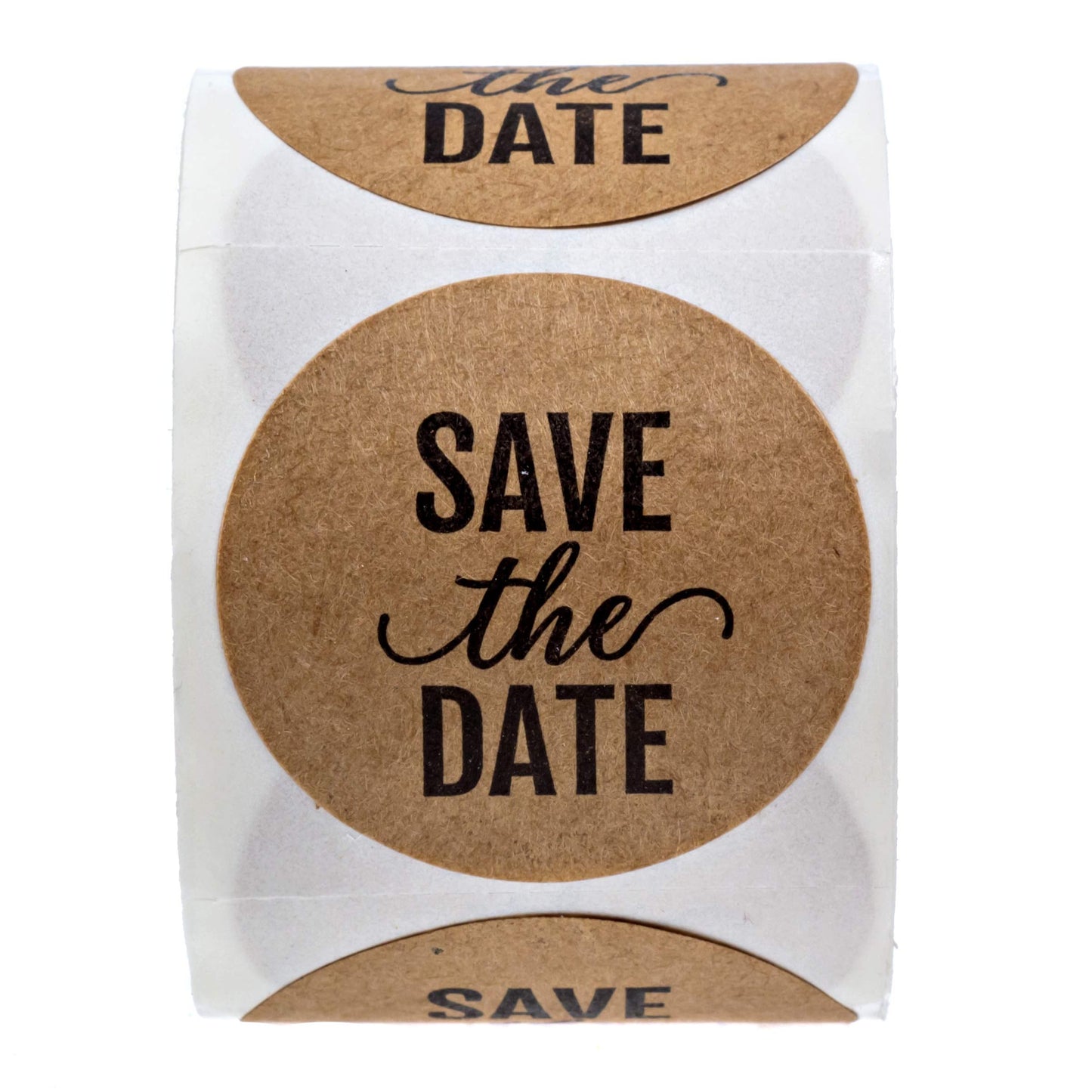 Save The Date Stickers / 250 Labels Per Roll / 1.5" Save The Date Wedding Seals Kraft Save the Date