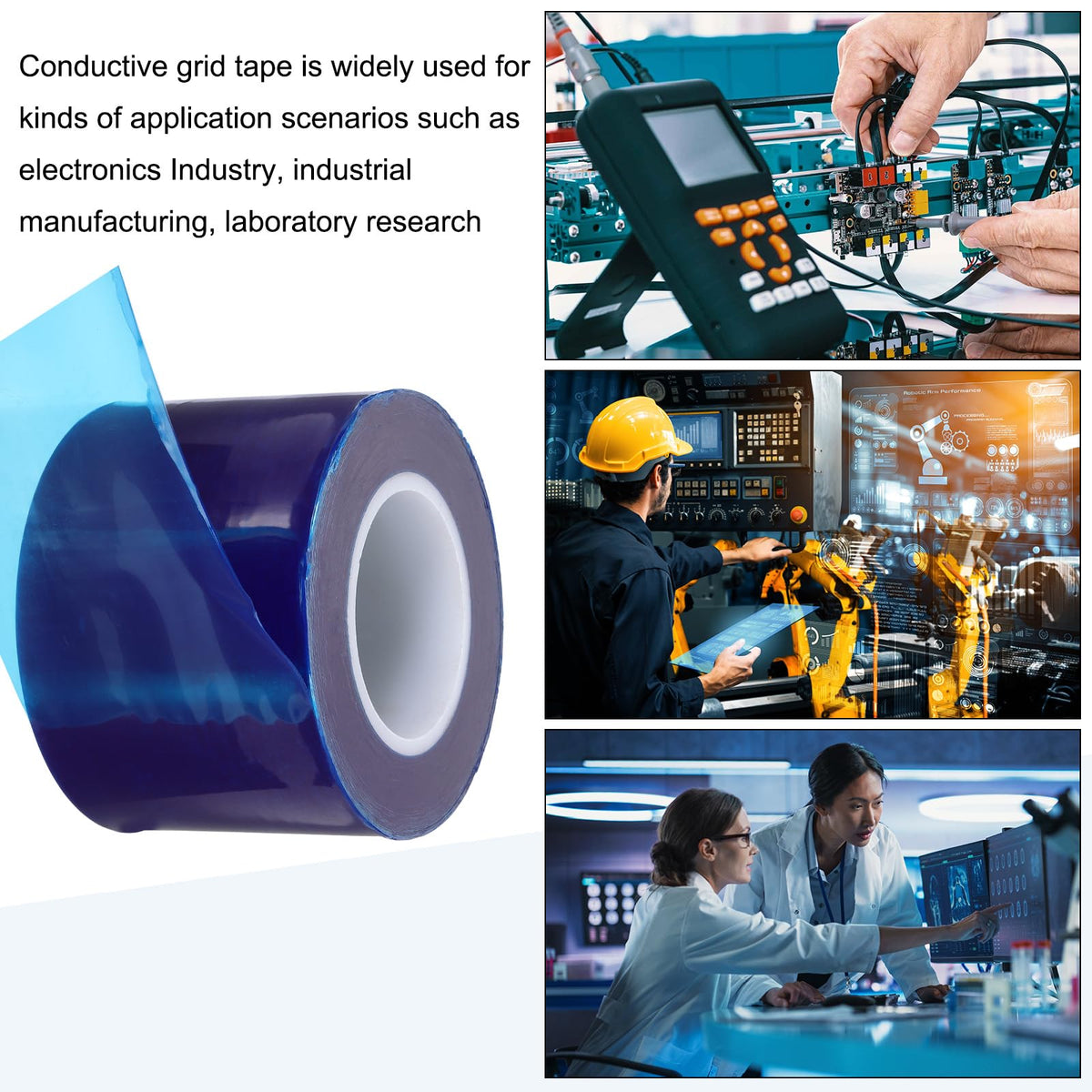 PATIKIL Removable Protective Film Tape, 4 Inch x 656 ft PE Surface Protective Scratch Film Tape Roll for Furniture Electrical Appliances Plastic Hardware No Stickiness, Blue