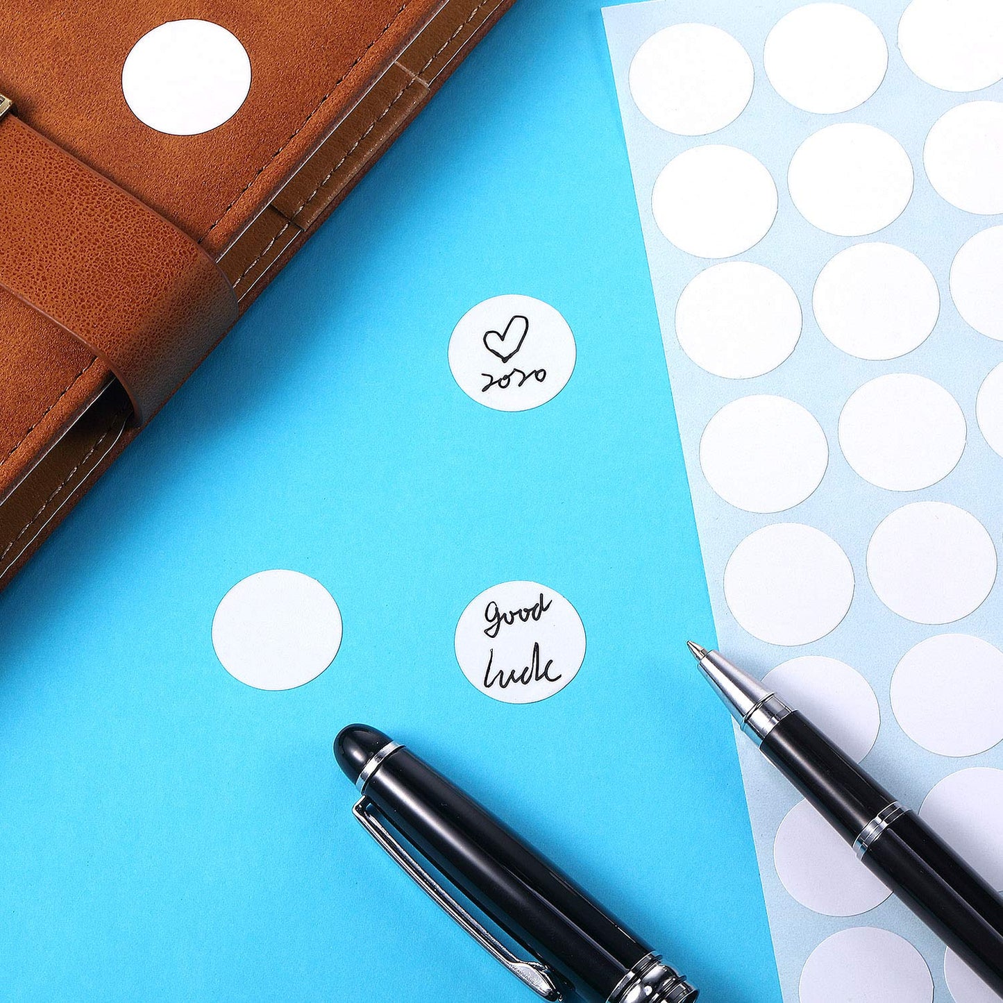 2800 Pieces White Round Dot Stickers 3/4 Inch Diameter Circle Dot Labels