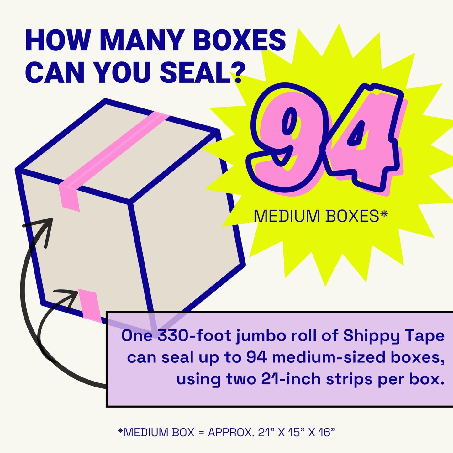 Printed Packing Tape for Small Business - Cool Decorative Designer Packaging and Shipping Tape - 1.88" x 110 Yards (330 feet) - Cute Yay, I'm Here! Clear Black Yay, I'm Here! - Clear/Black