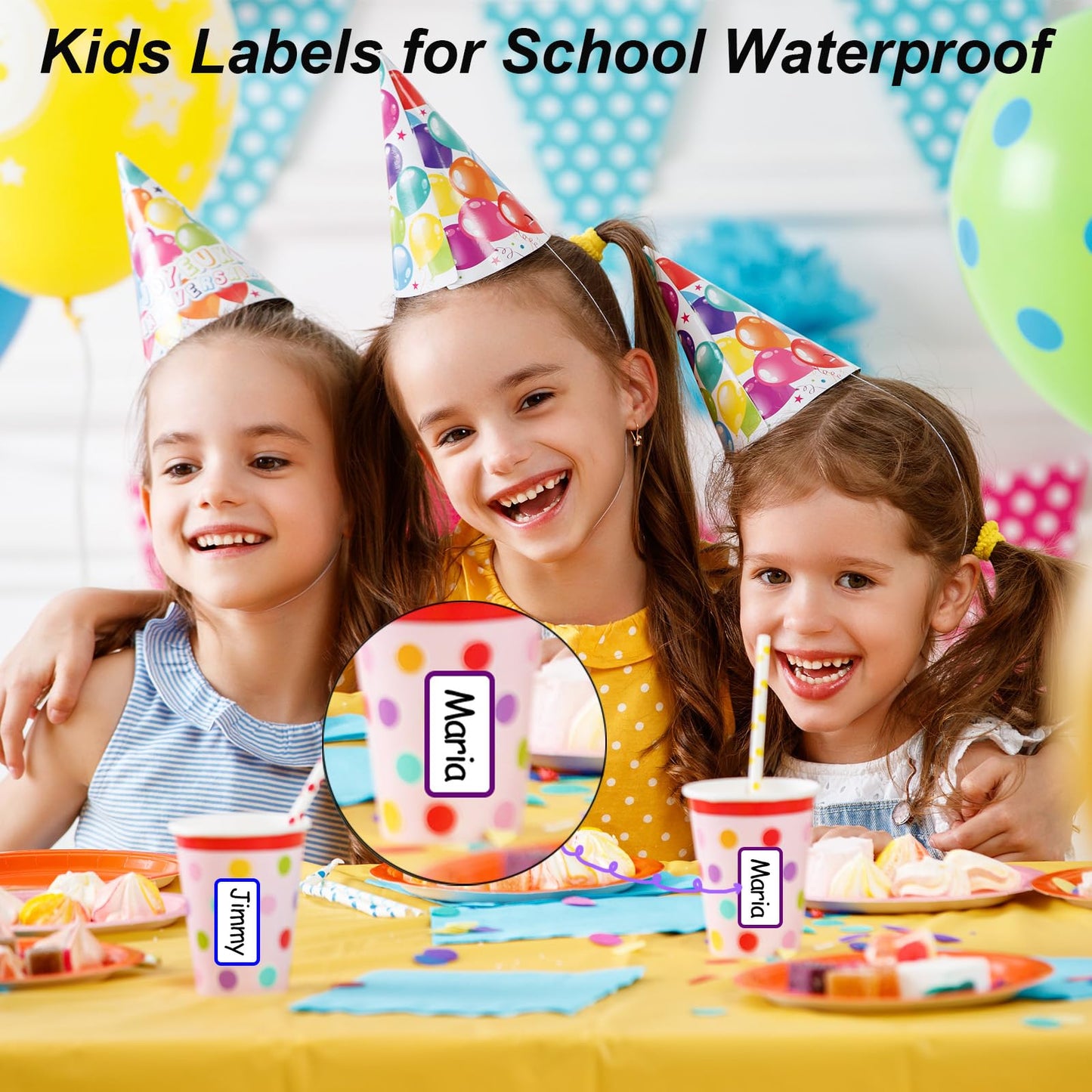 120 Pcs Daycare Labels,Reusable Waterproof Baby Bottle Labels Multipurpose School Name Labels for Kids Water Bottles Lunch Box (120) 120
