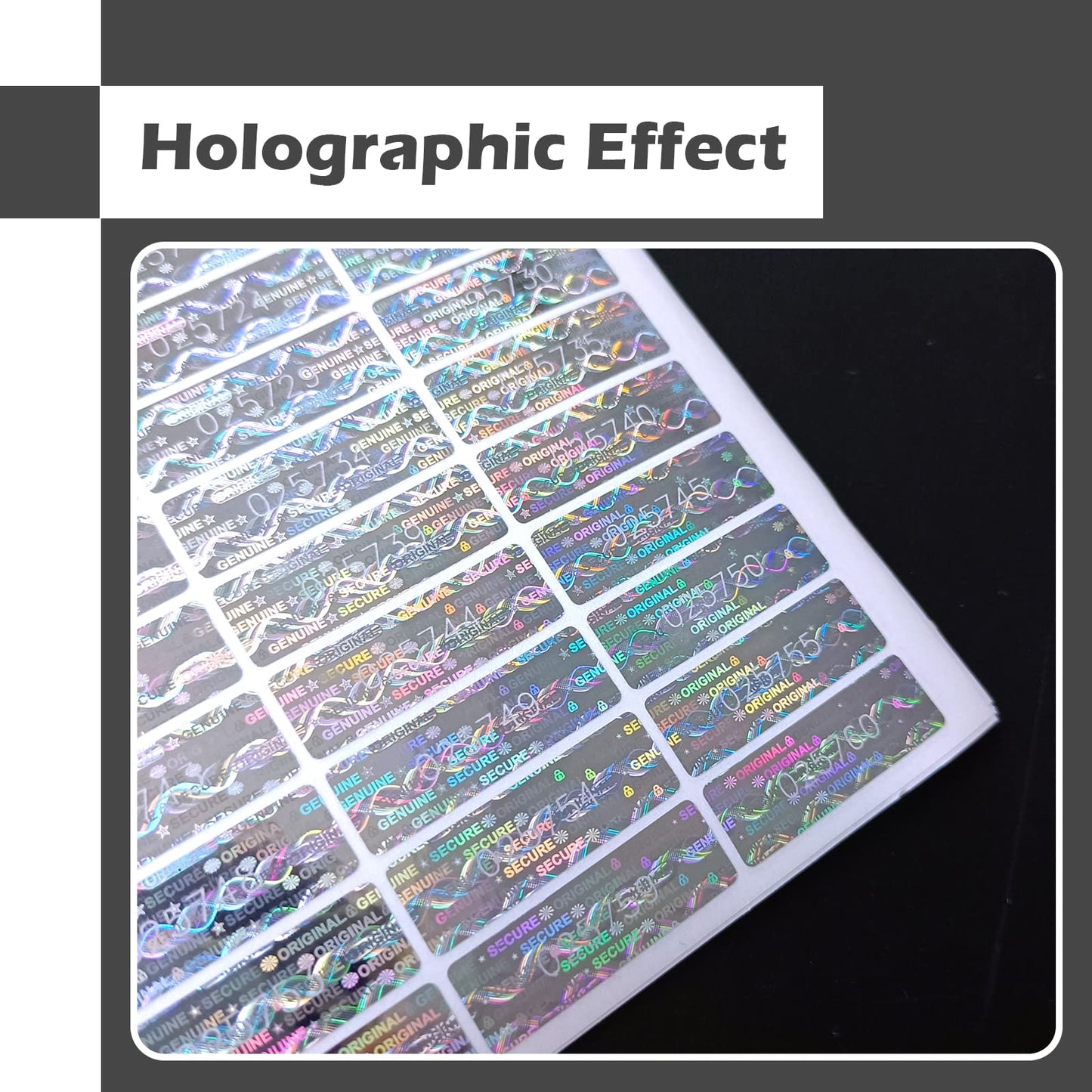 180pcs Tamper Proof Hologram Stickers Security Seal Genuine Warranty Void Label Tamper evident Seal Unique Serial Number (1.2x0.4inch) 180pcs