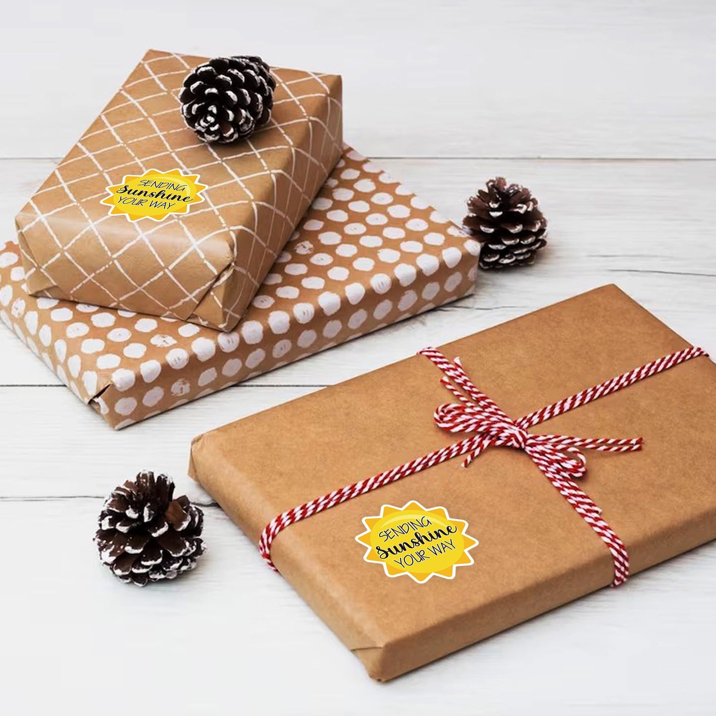 500pcs Sending Sunshine Your Way Small Business Sticker Roll - Summer, Handmade, Gift Packaging