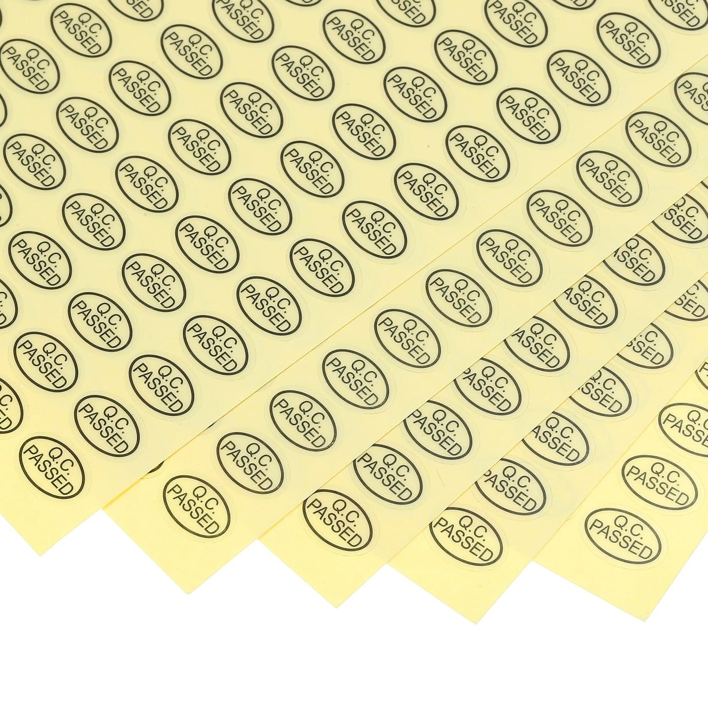 PATIKIL QC Passed Stickers 0.5x0.35, 15 Sheet Oval Adhesive Labels for Warehouse Inventory Quality Control Check Test, Transparent