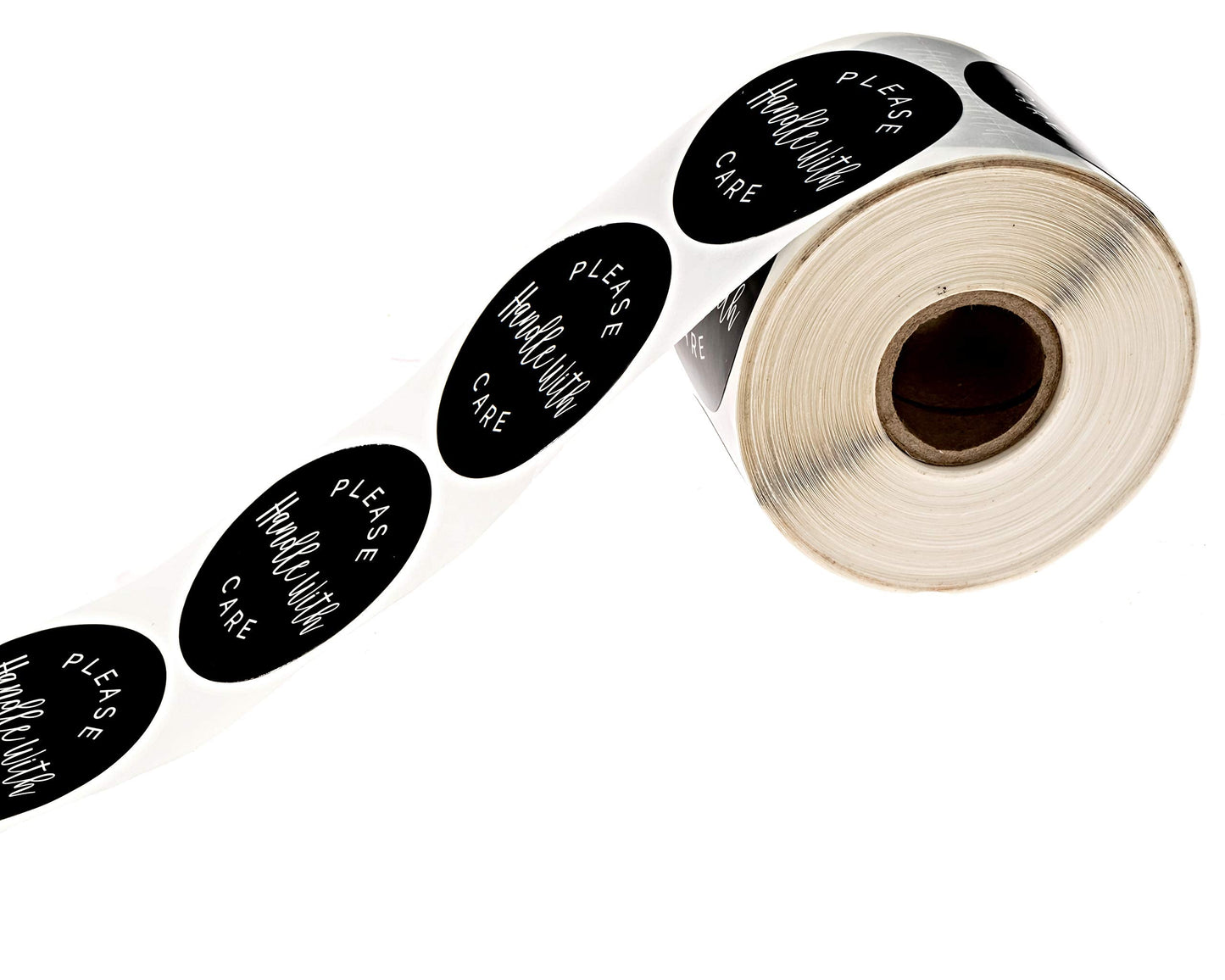 Please Handle with Care Label / 500 Small Business Shipping Stickers / 2" Order Package Envelope Seals/Made in The USA Black, White