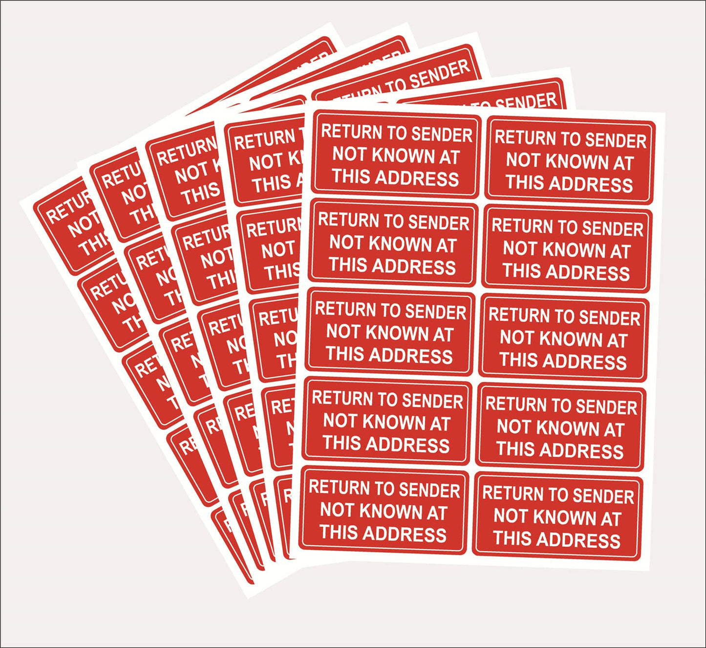 Return to Sender Sticker,1x2 inch 500pcs red Return to Sender Sticker for Shipping