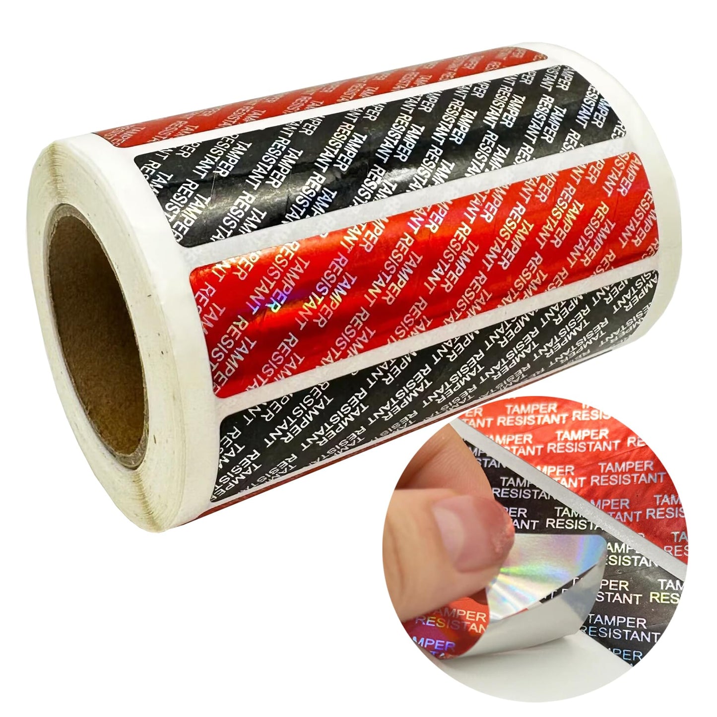 Tamper Evident Food Sealed for Freshness and Safety Stickers 0.75 x 3.5 Inch Holographic Tamper Proof Food Delivery Labels Tamper Resistant Metallic Sealed for Containers Jars Mailing Packaging