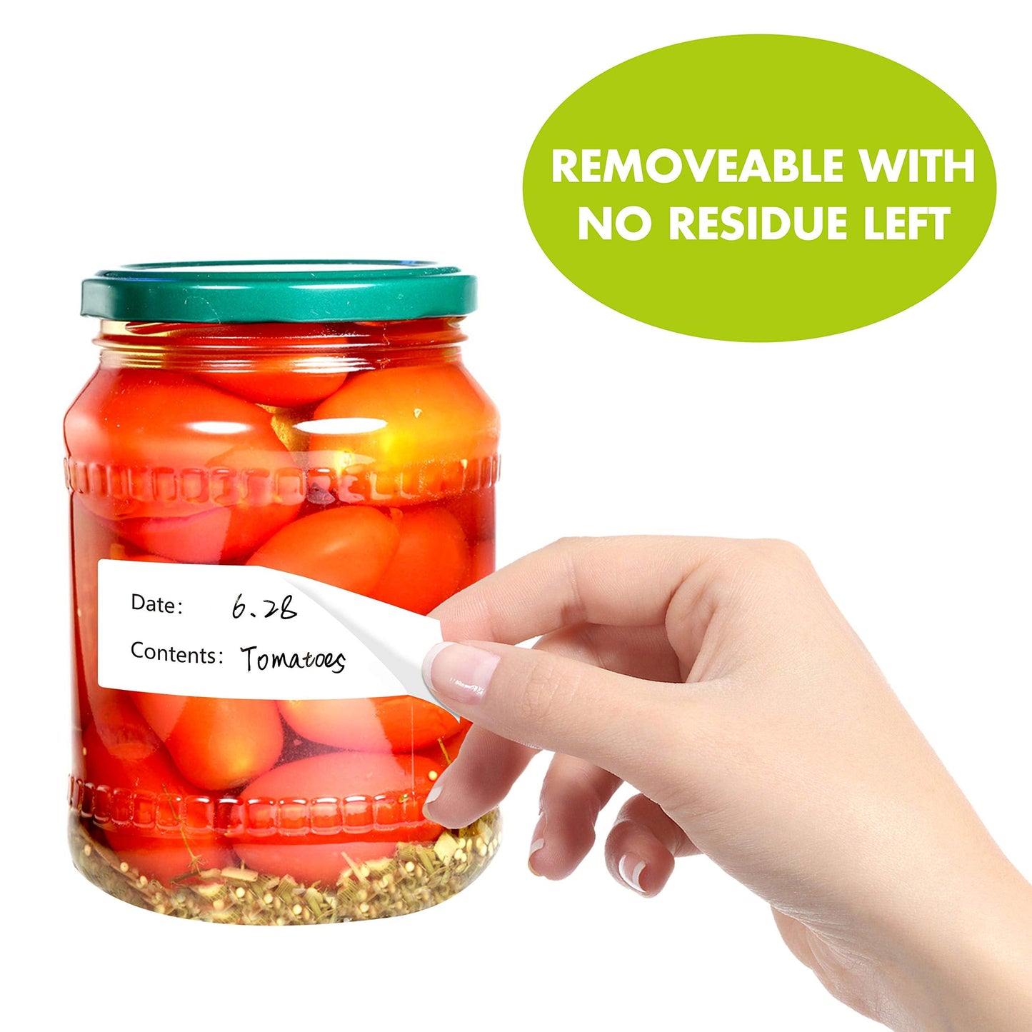 500 Freezer Refrigerator Food Labels Reminder Water Oil Resistant in Roll with Perforation Line,Removable Adhesive Printed Version
