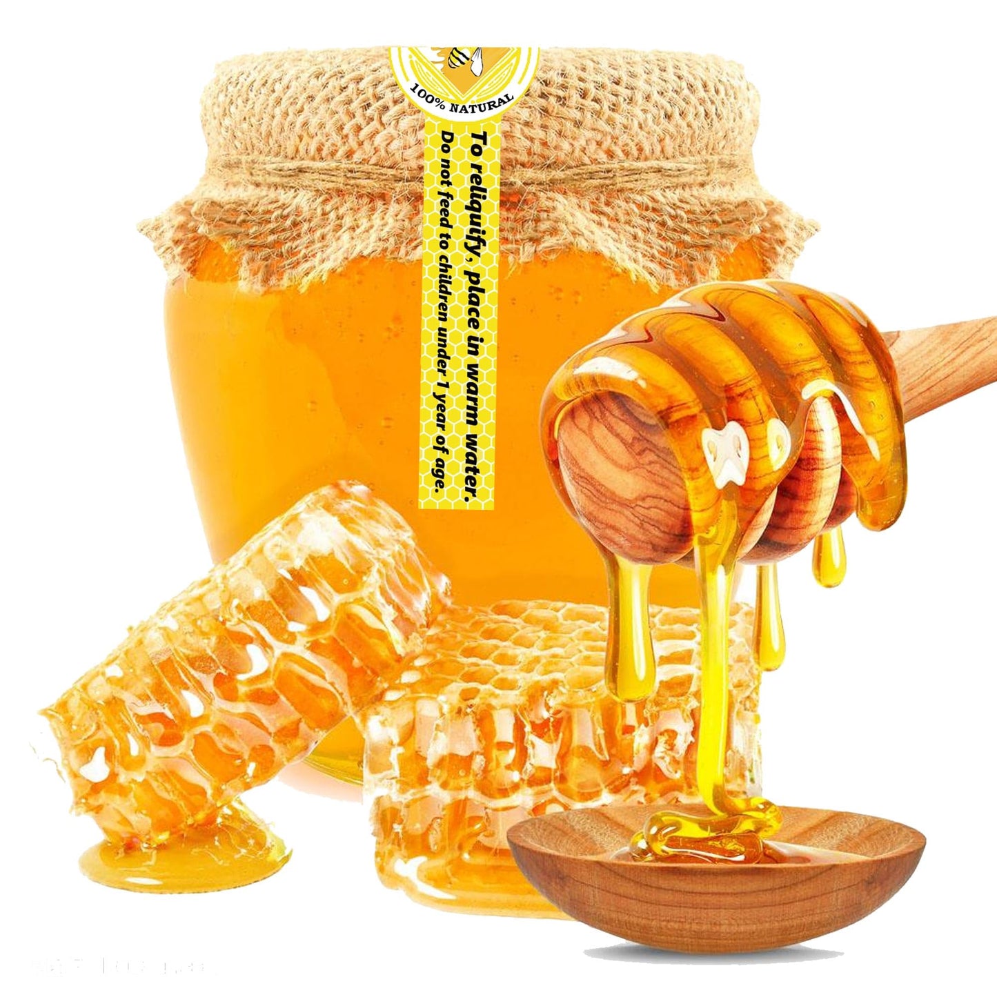 Tamper Proof Pure Honey Stickers 1 x 3.5 Inches Tamper Evident Seals Labels Honey Label Stickers for Honey Jars Bottle Lid Labelss 500Pcs Tampers Proof Honeys Labels Pure Honey Label