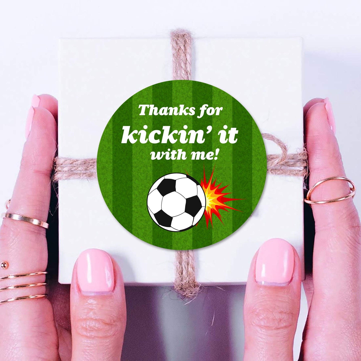 Soccer Ball Thank You Stickers, 40 2 Inch Birthday Or Baby Shower Party Favor Labels, Decorations