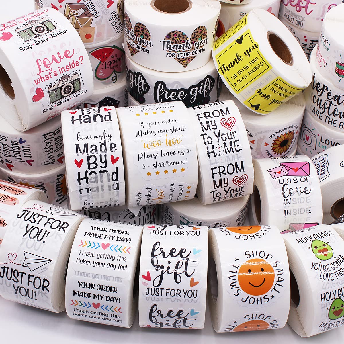 Littlefa Thank You Stickers - Cute Bee, Bakeries, Handmade for Small Business - 500 PC Thank You for Helping