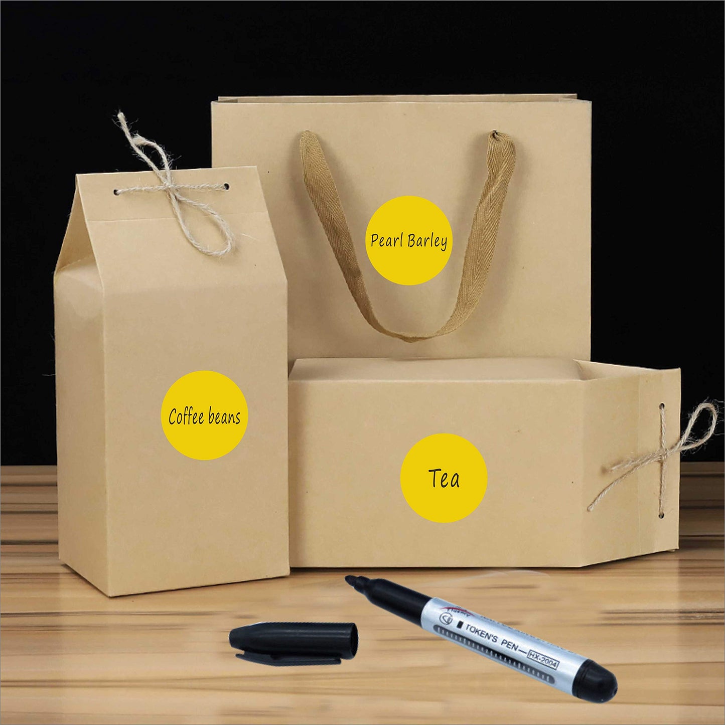 PARLAIM 3 Inch Round Permanent Adhesive Color-Code Dot Stickers,500 per Roll dots Label Dispenser Box,Iventory Circle Stickers (Yellow) Yellow 1 Roll-500 Pack