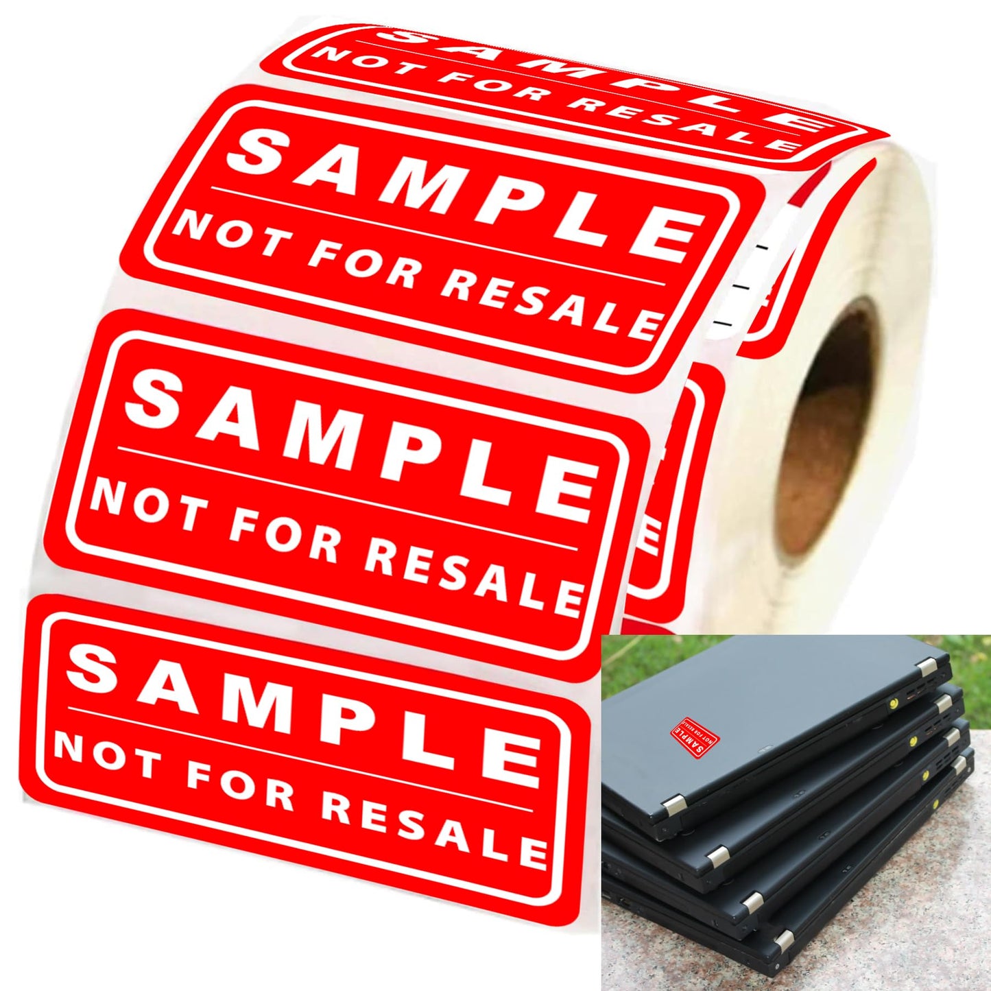 Sample, Not for Resale Labels Not for Resale Stickers 500 Pcs Inventory Labels for Inventory,Retail Store,Sample,Showcase Products 1 x 2 Inch